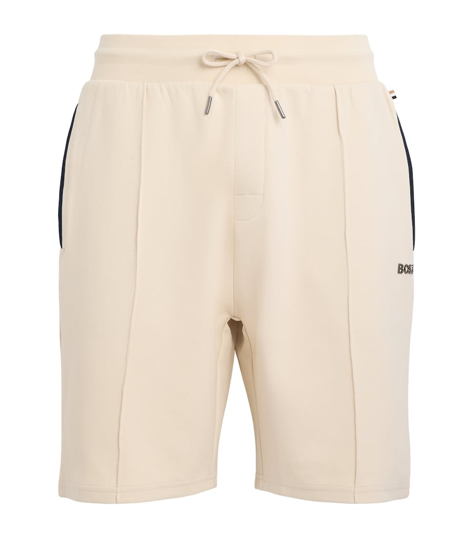 BOSS Mens Sense Sweatshorts Open White Image 1