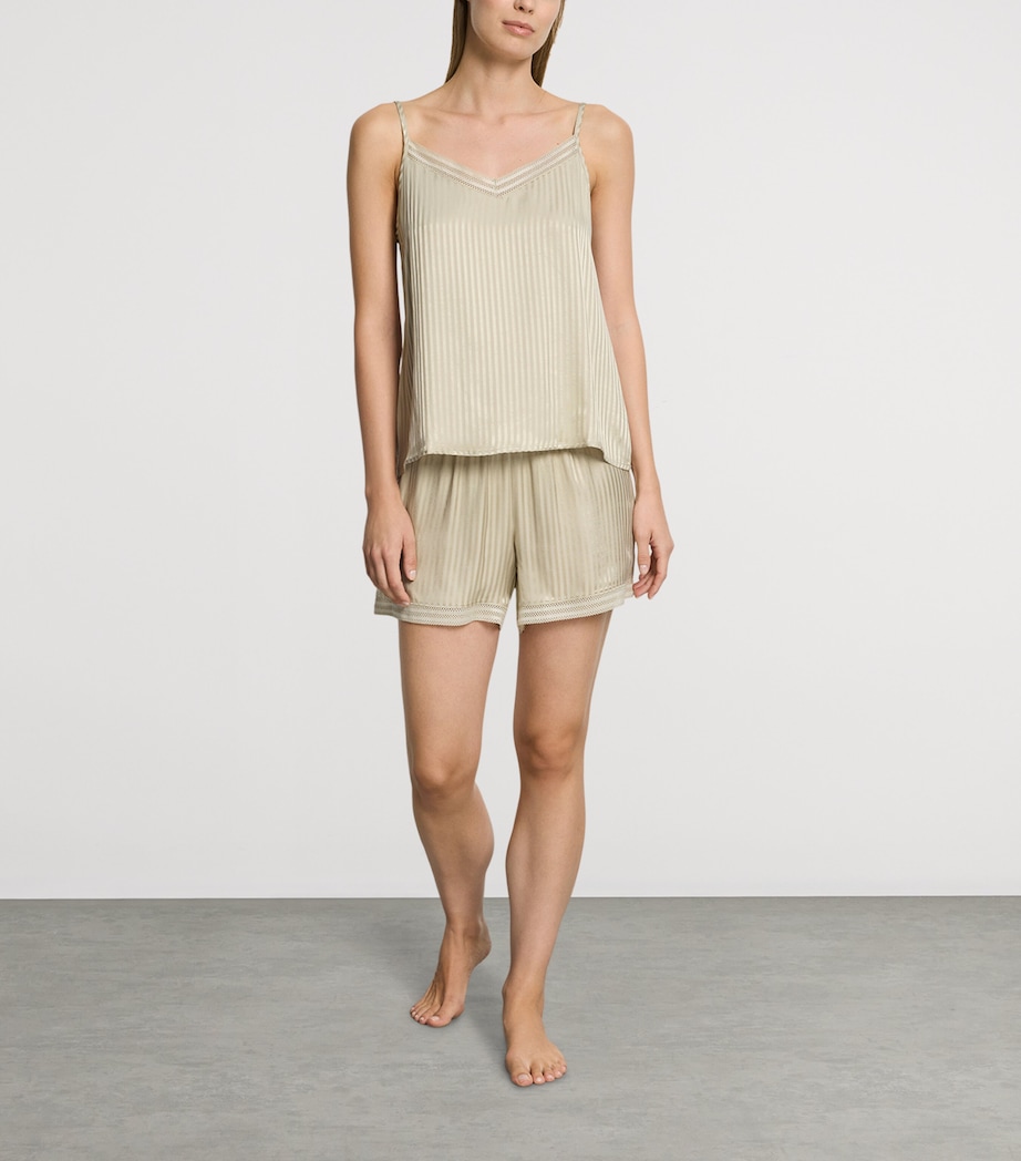 Stripe Cami Pyjama Top OLIVE STEM Image 4