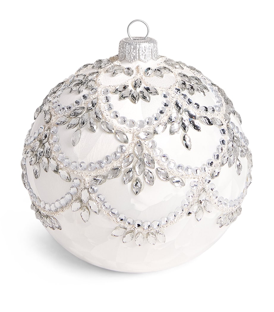Harrods Crystal-Embellished Bauble Slvr Mtallic Effct Image 1