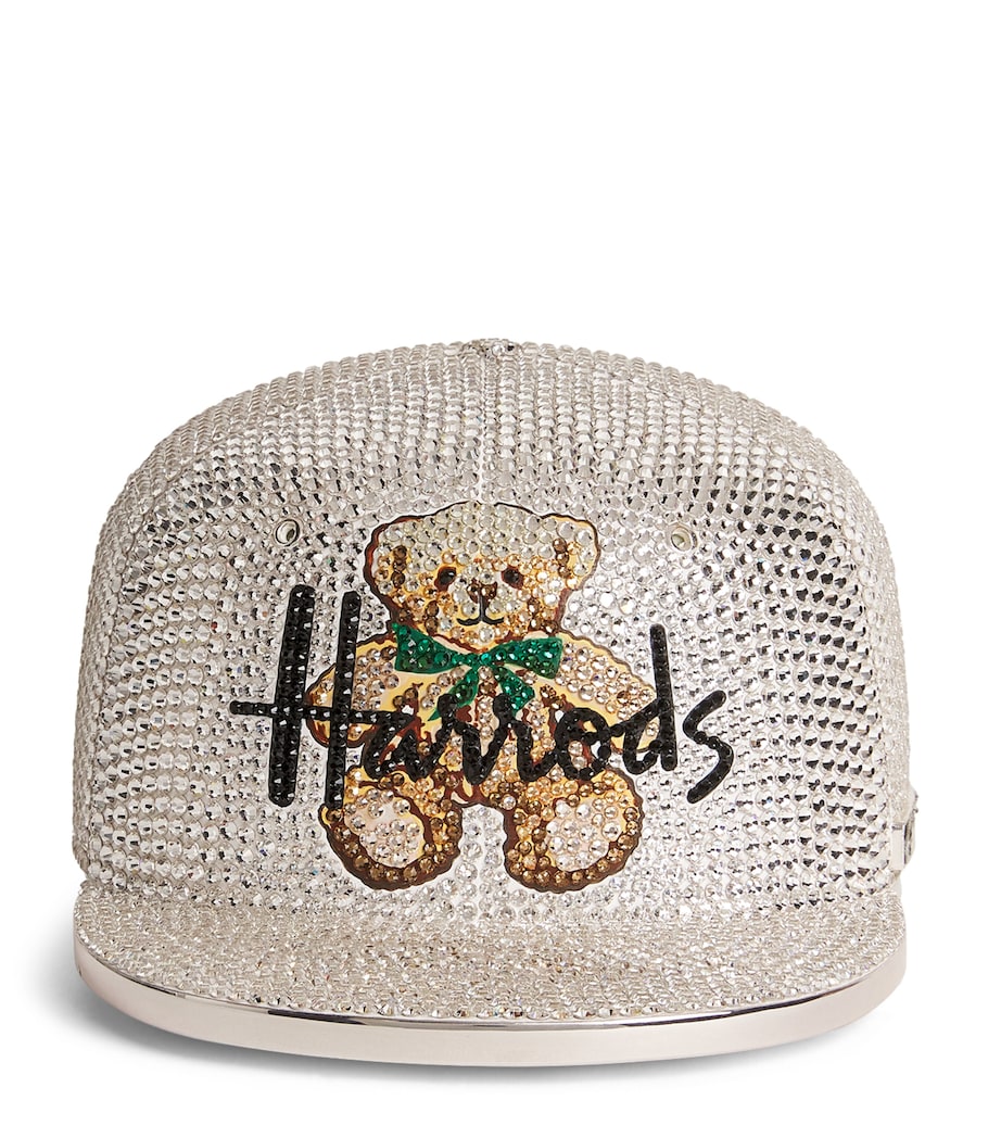 Embellished Baseball Cap Clutch Bag SILVER RHINE MULTI Image 1