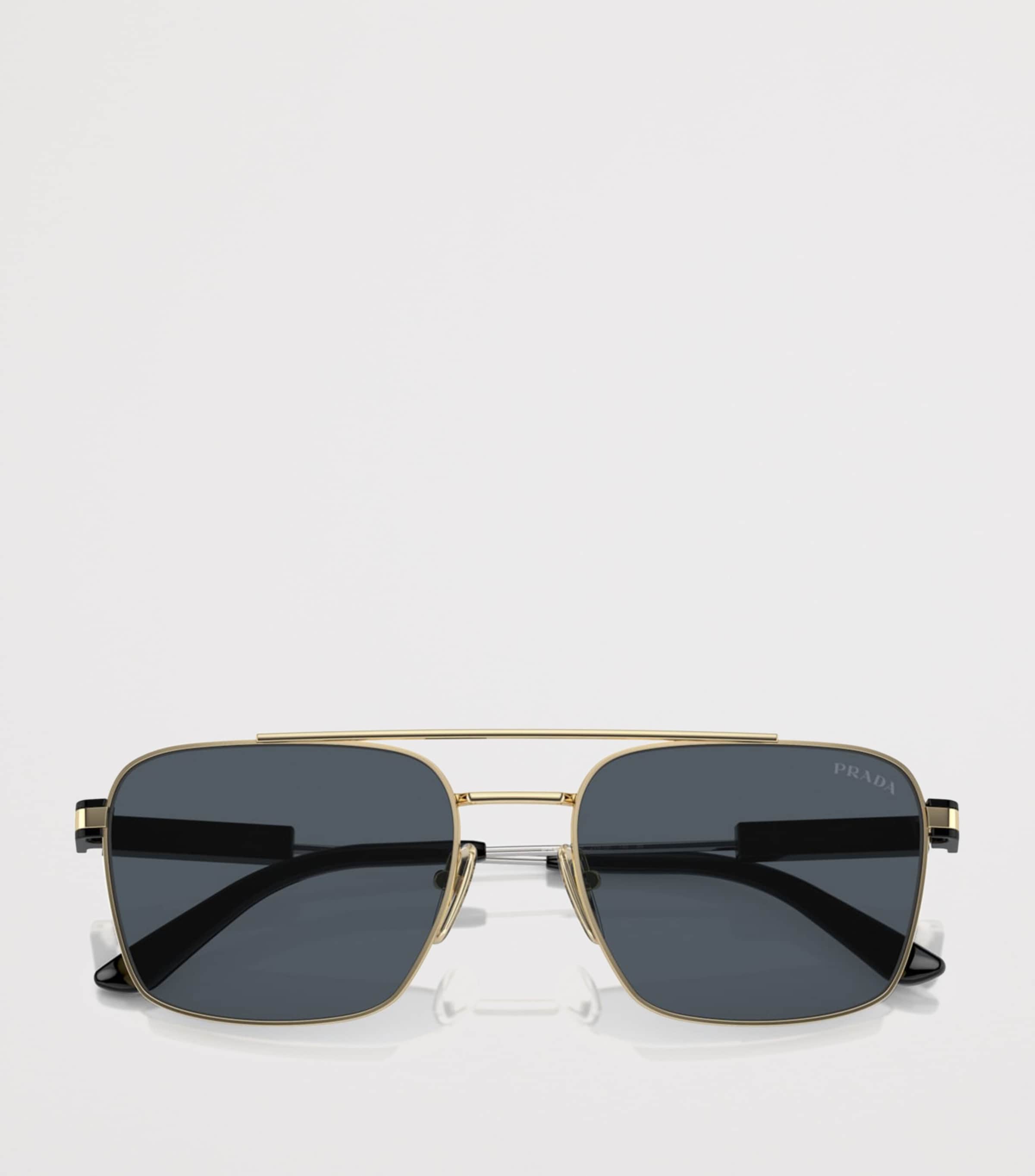 Prada Metal Pillow Sunglasses Gold Image 5