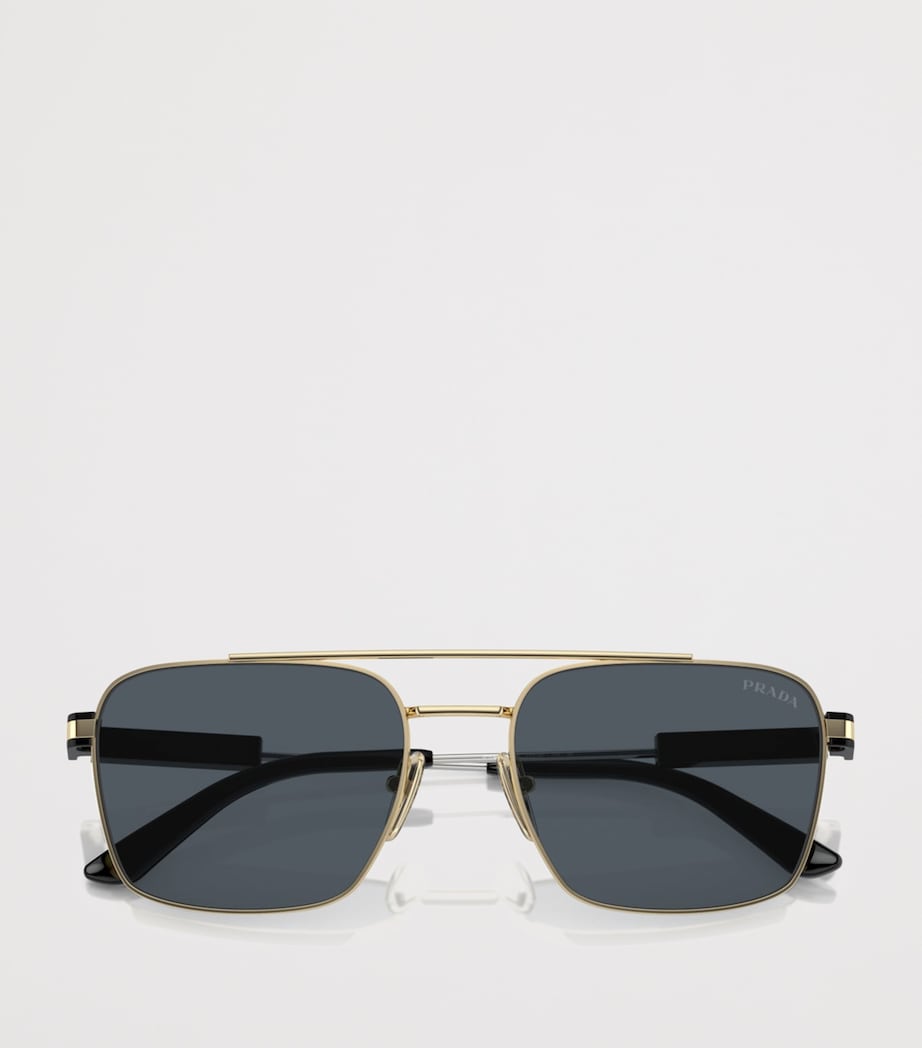 Prada Metal Pillow Sunglasses Gold Image 5