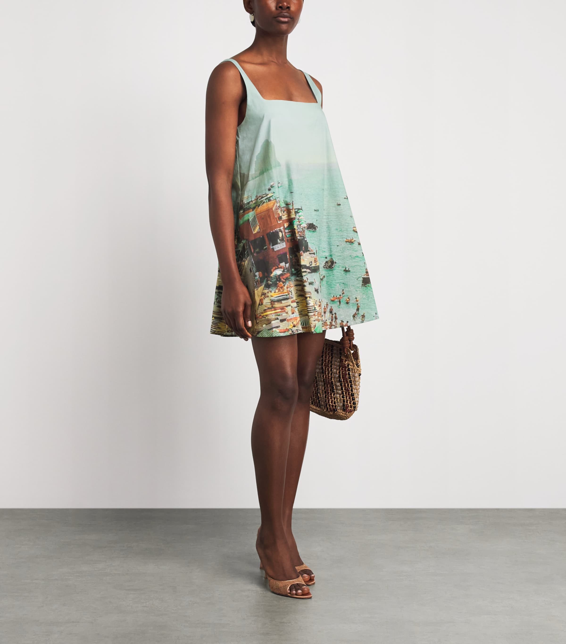 STAUD Womens Endless Summer Print Brio Mini Dress Elsu Endless Summer Image 2
