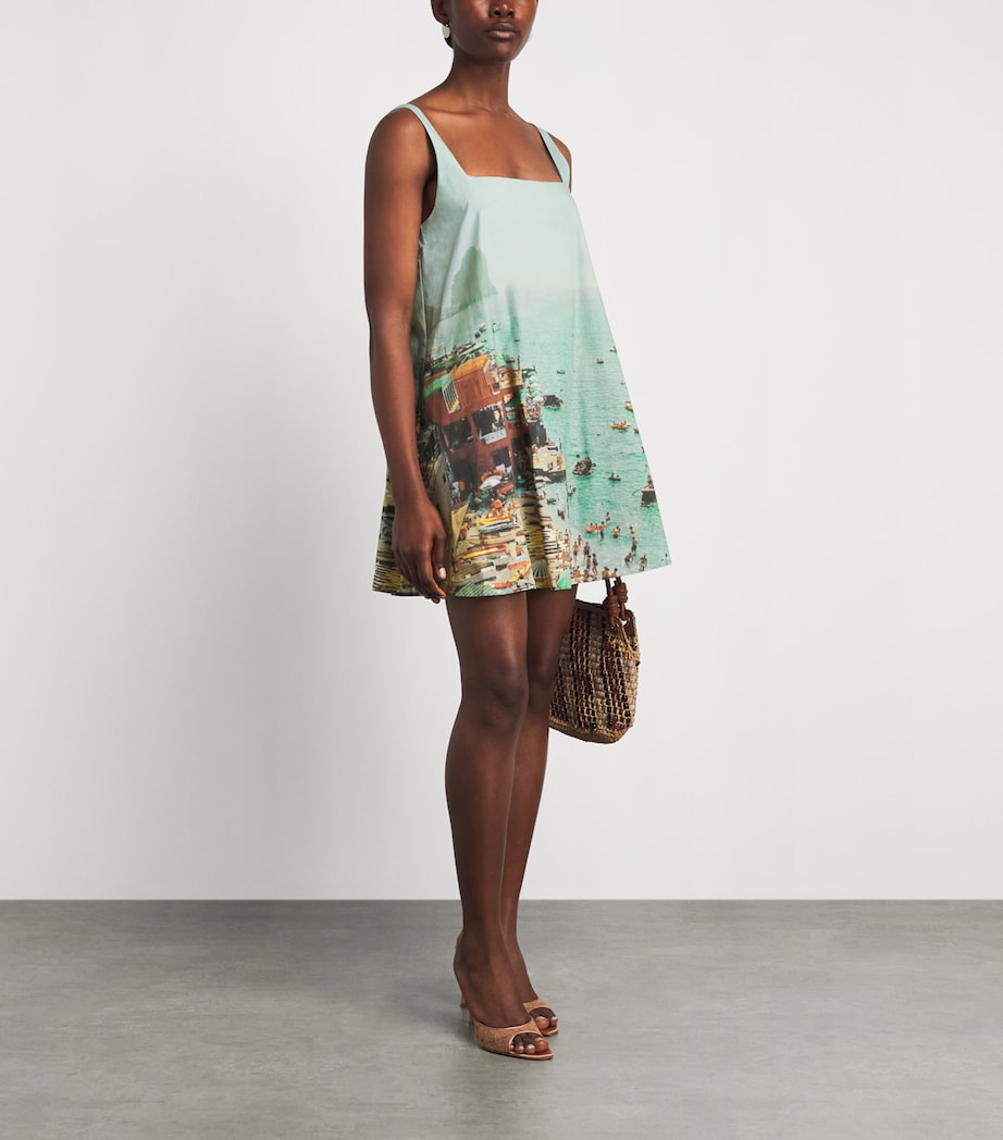STAUD Womens Endless Summer Print Brio Mini Dress Elsu Endless Summer Image 2