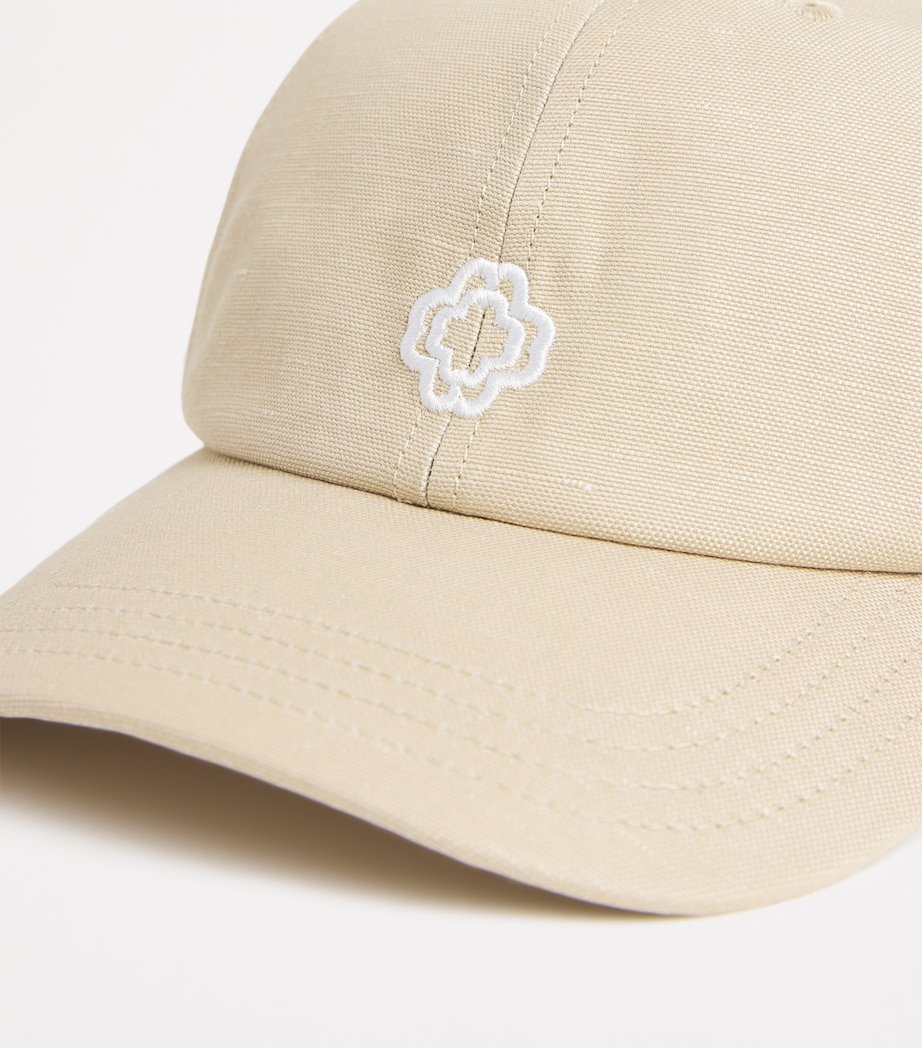 Maje Cotton Logo Cap Ecru Image 4