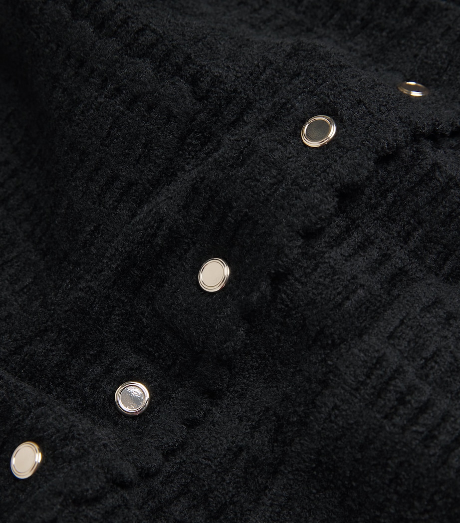 Knitted Long-Sleeve Maxi Dress BLACK Image 5