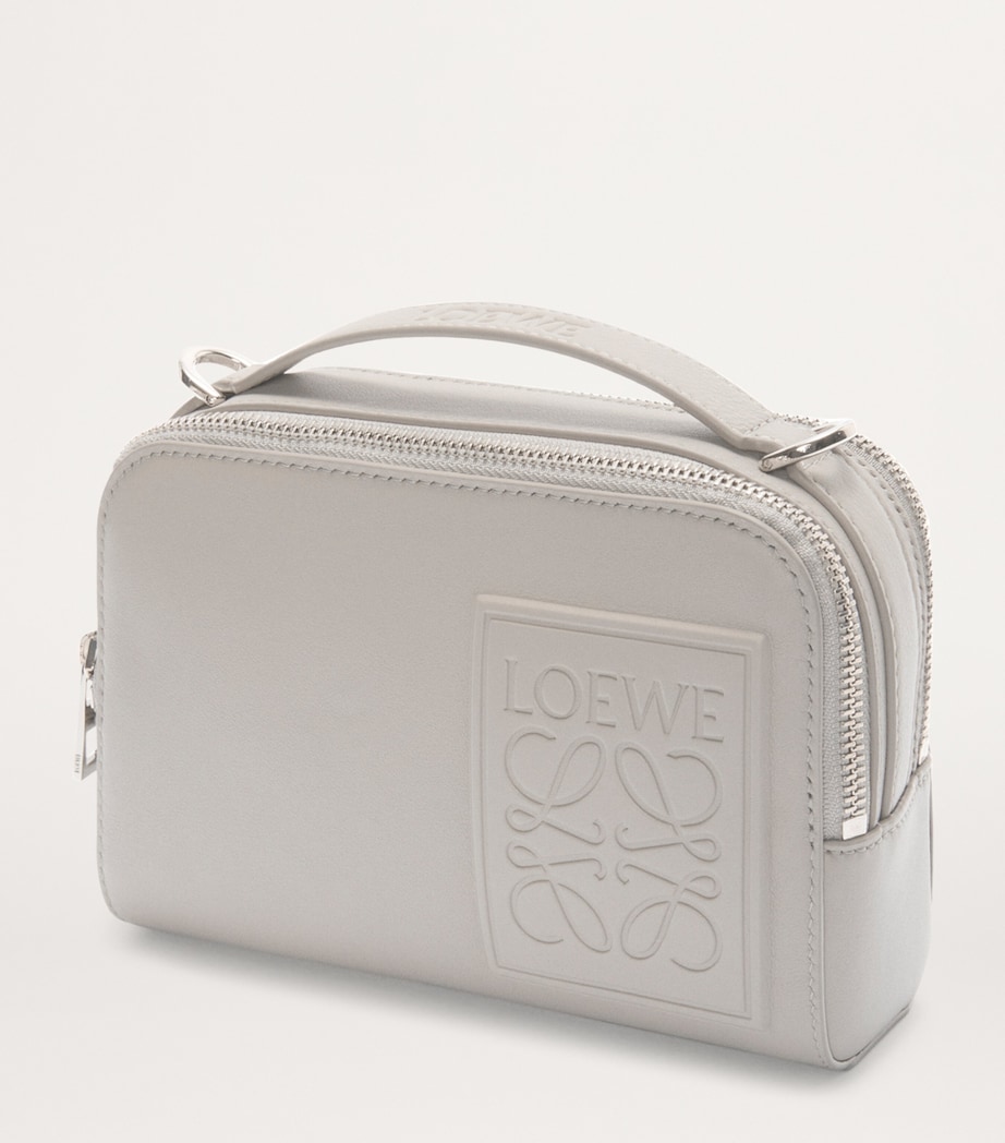 LOEWE Mini Leather Cross-Body Camera Bag Shell Grey Image 2