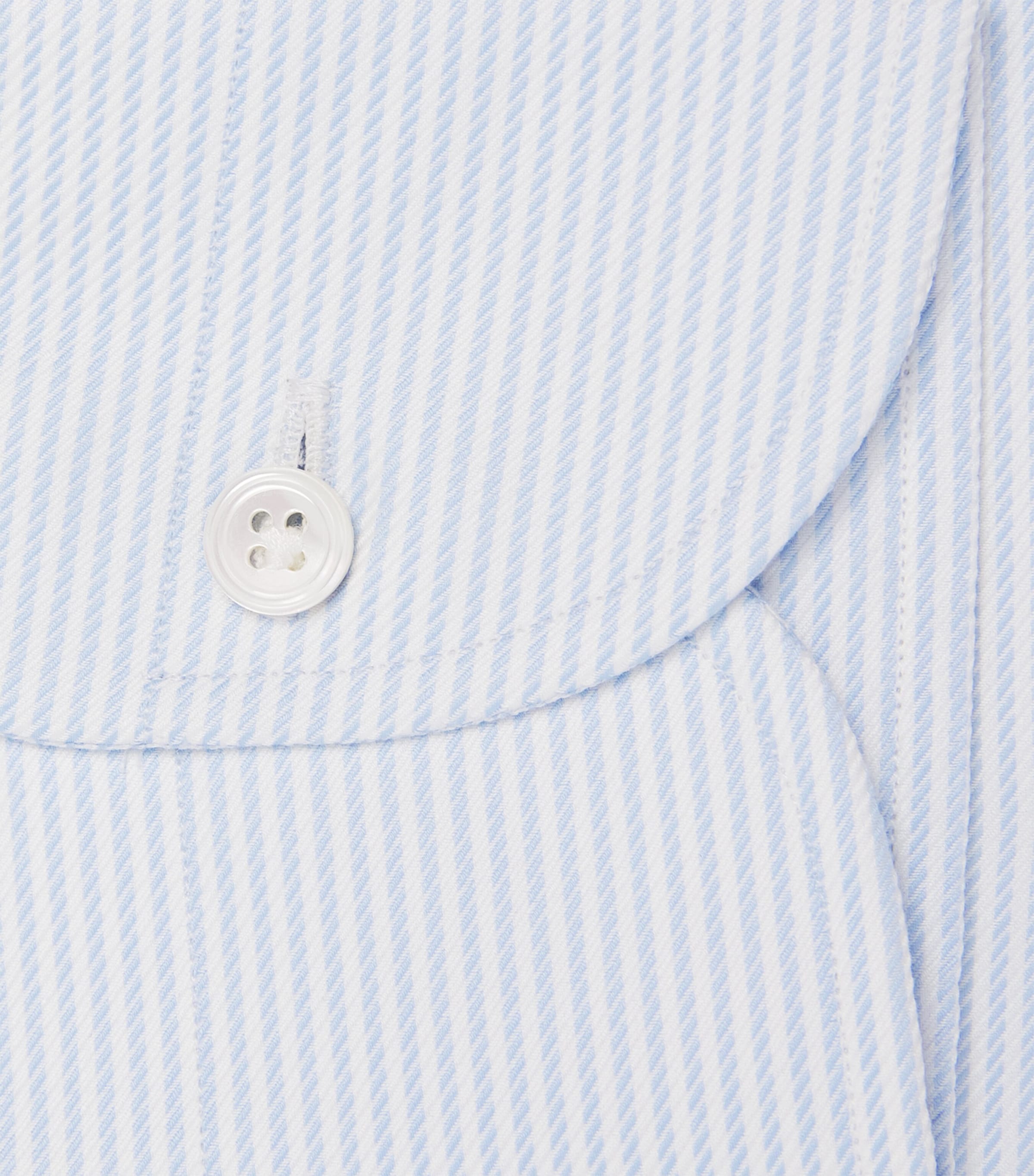 100HANDS Mens Cotton Twisted Stripe Shirt Light Blue Image 6