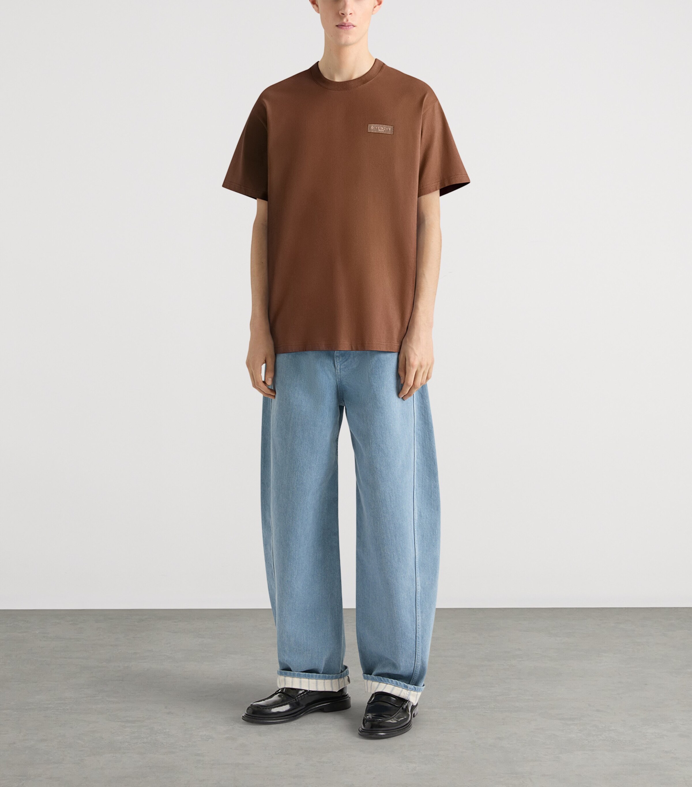 Givenchy Mens Cotton Logo-Tab T-Shirt Image 2