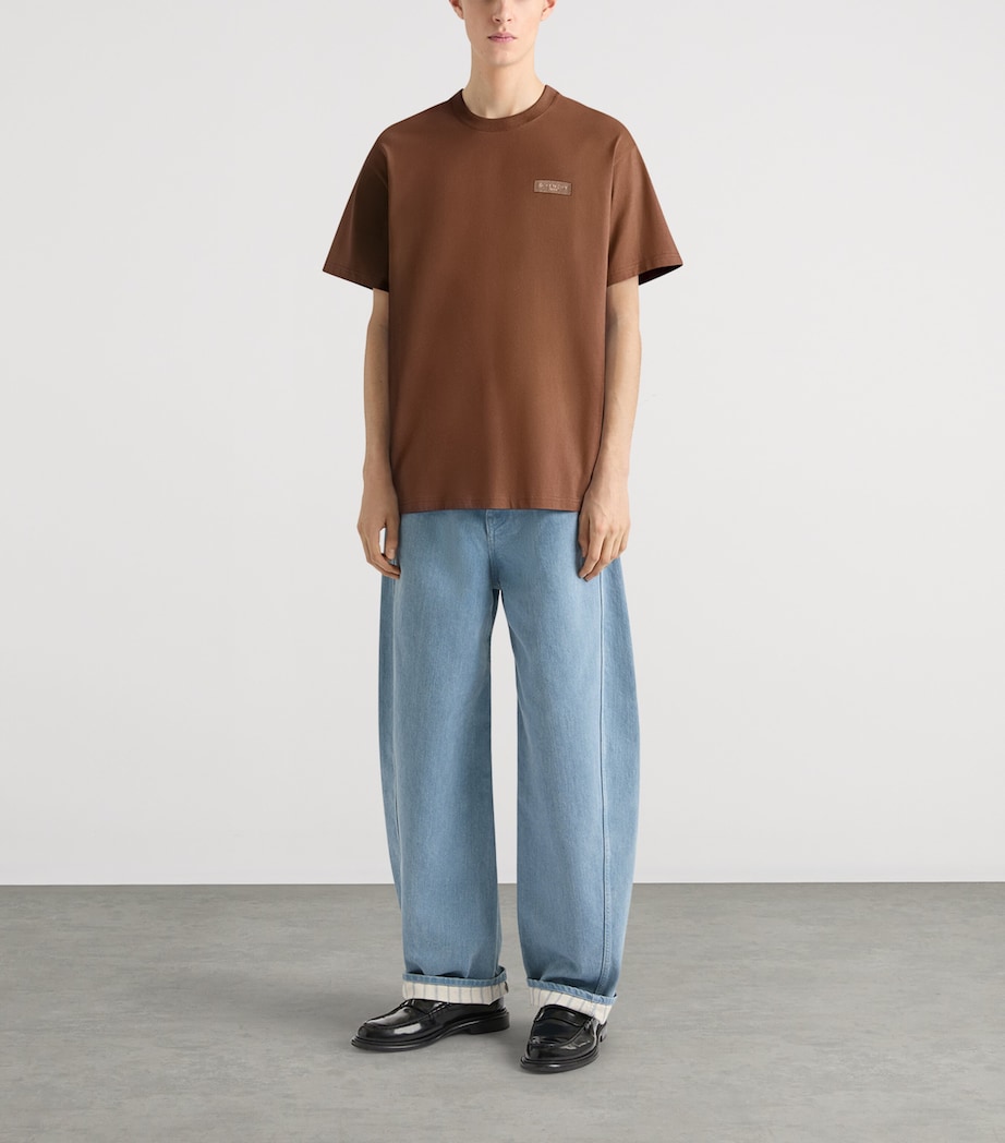 Givenchy Mens Cotton Logo-Tab T-Shirt Image 2