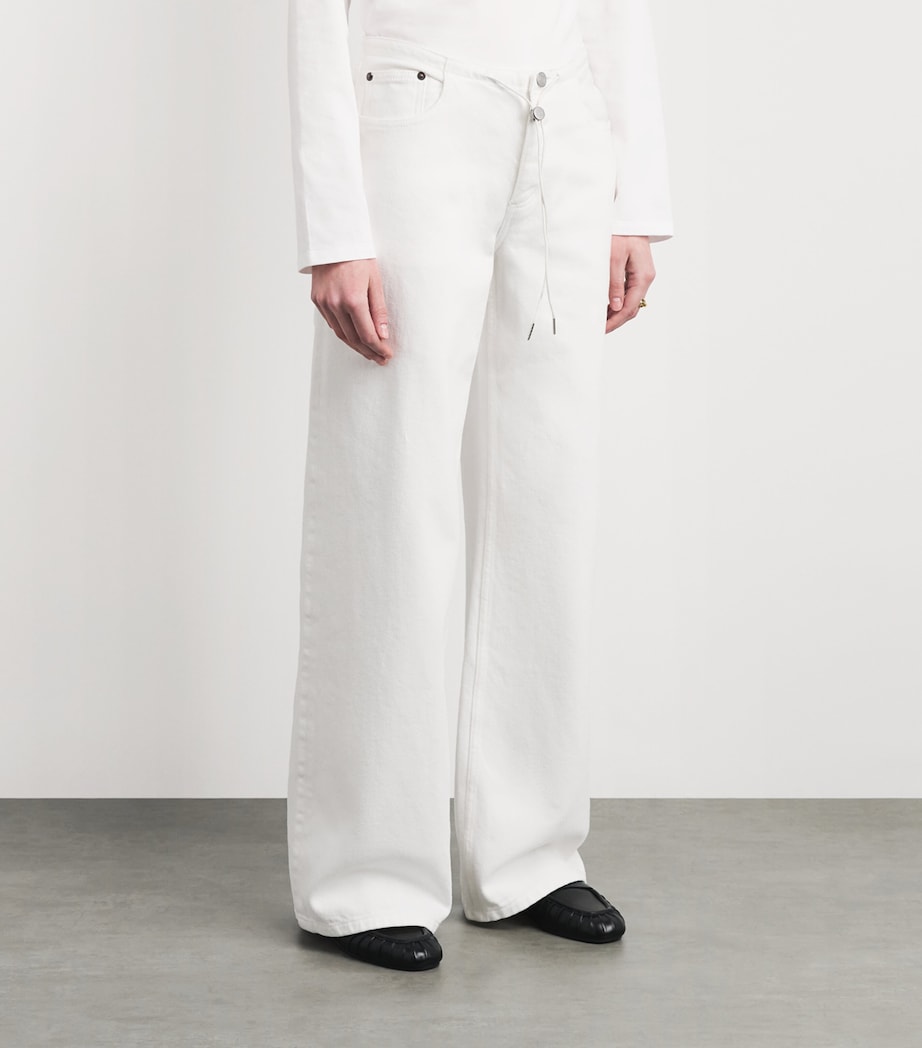 STILL HERE Womens Cool Wide-Leg Jeans Milk Image 4