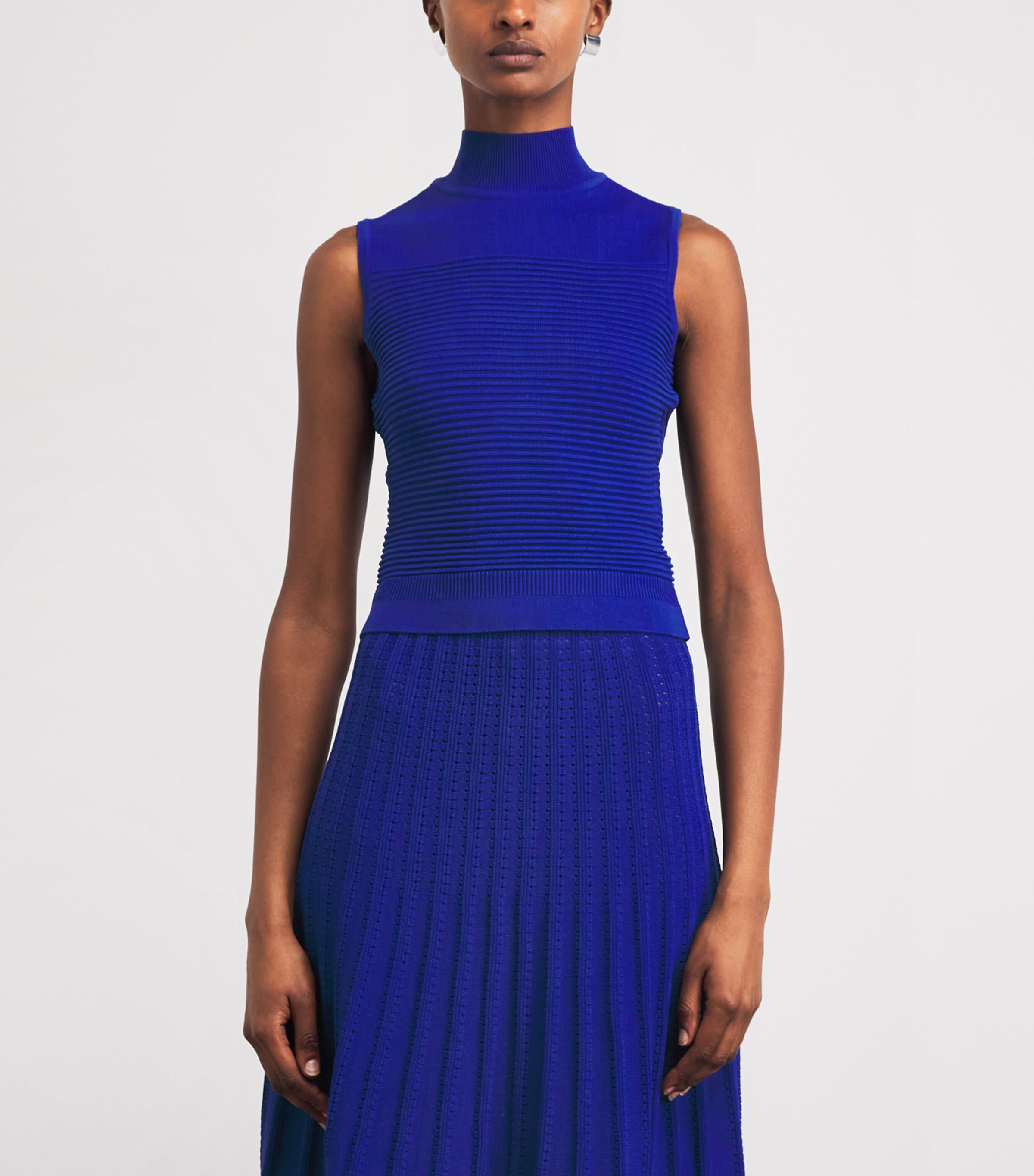 Edeline Lee Womens Knitted Tank Top Roy/royal Blue Image 4