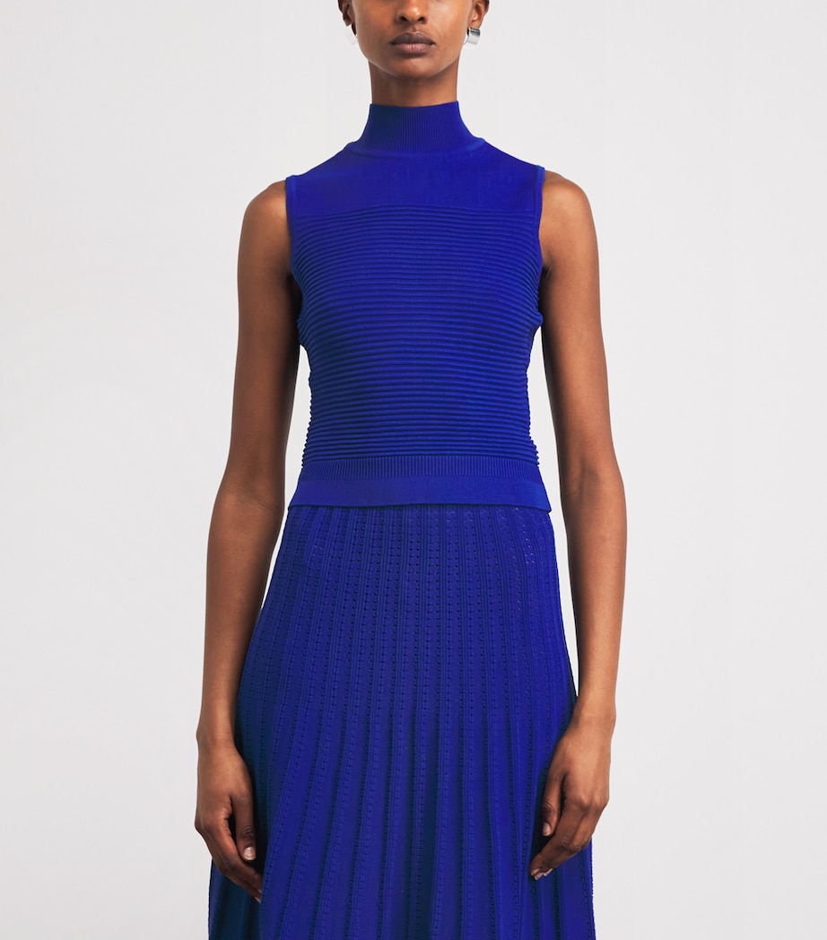Edeline Lee Womens Knitted Tank Top Roy/royal Blue Image 4