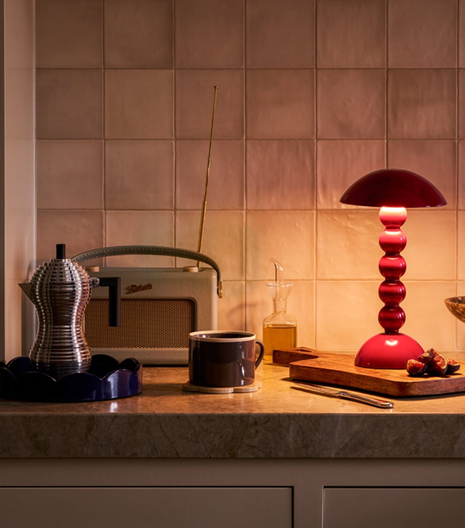 Addison Ross Bobbin Rechargeable Table Lamp Red Image 4