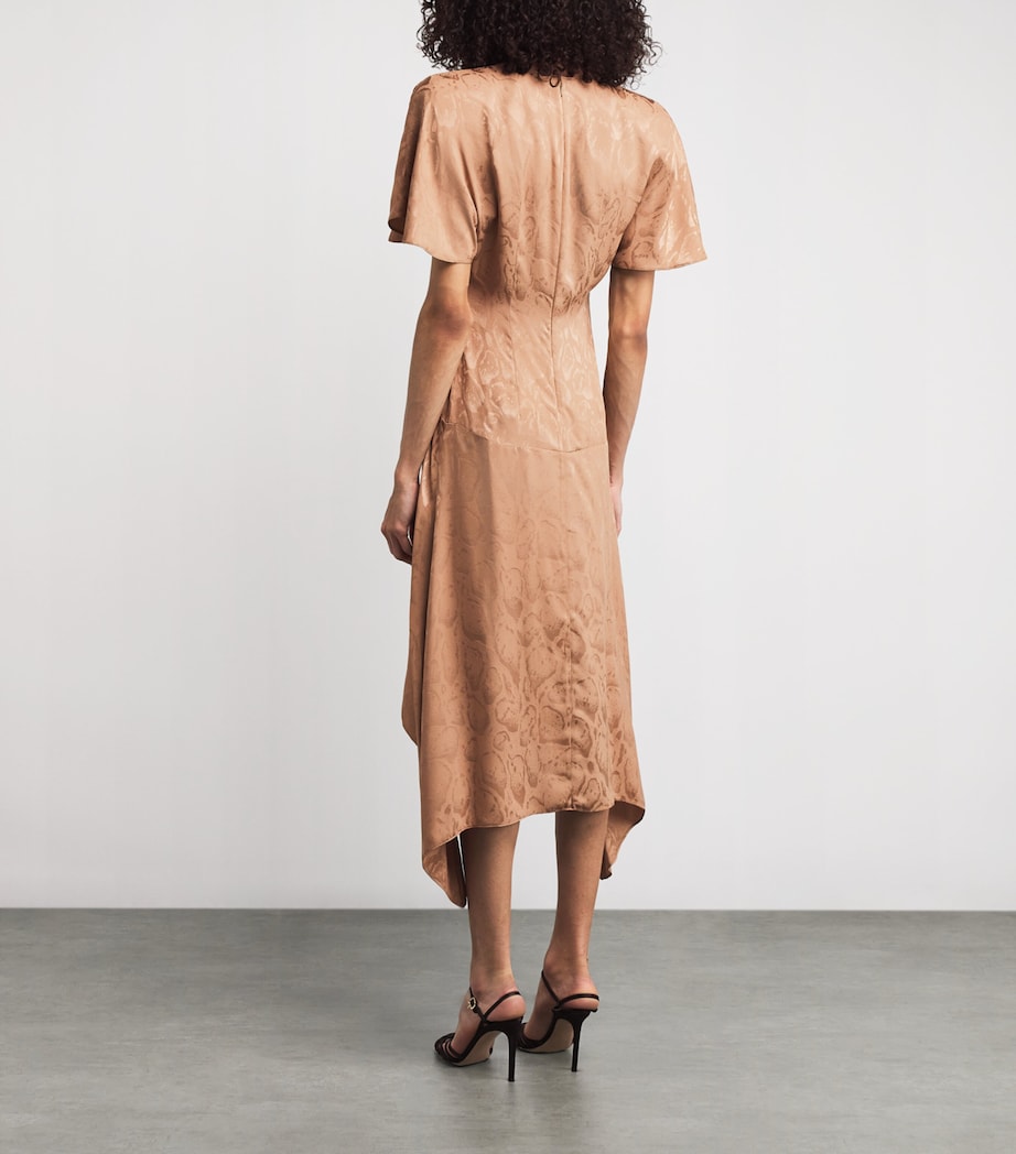 Silk-Blend Padded Cloud Midi Dress 2701 CARAMEL Image 3