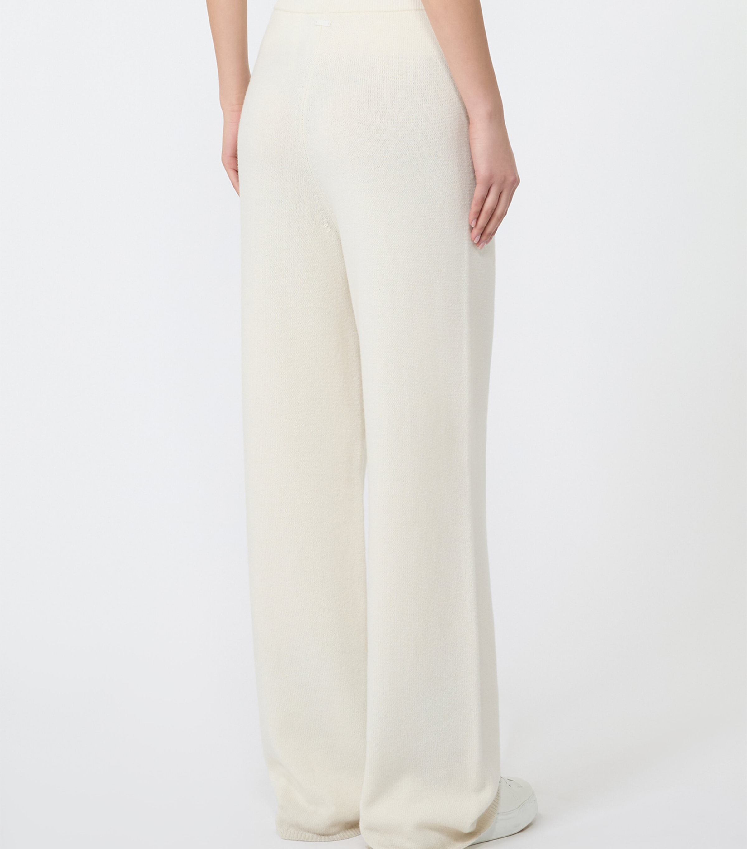 Max Mara Womens Cashmere Drawstring Trousers White Image 4