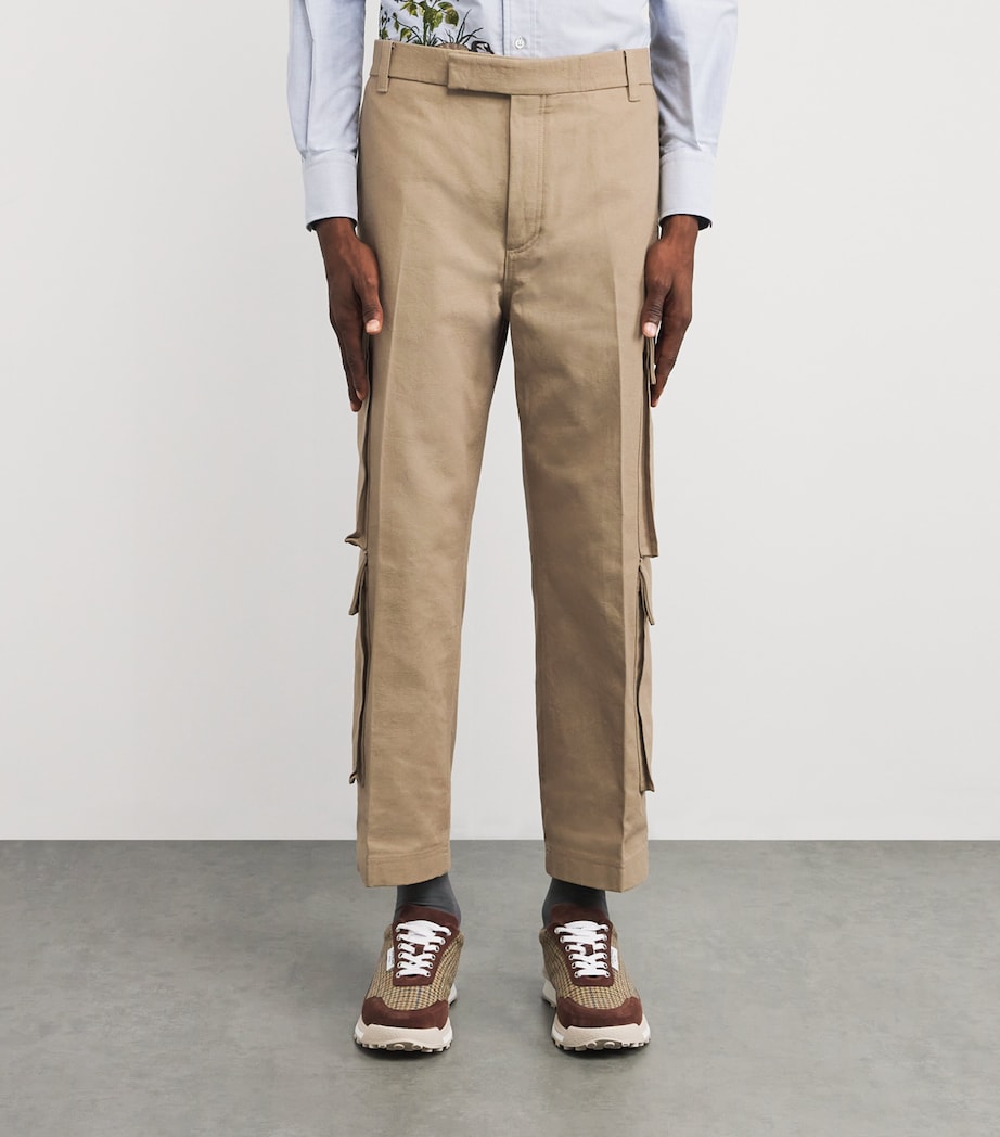 Cotton Cargo Trousers CAMEL Image 3
