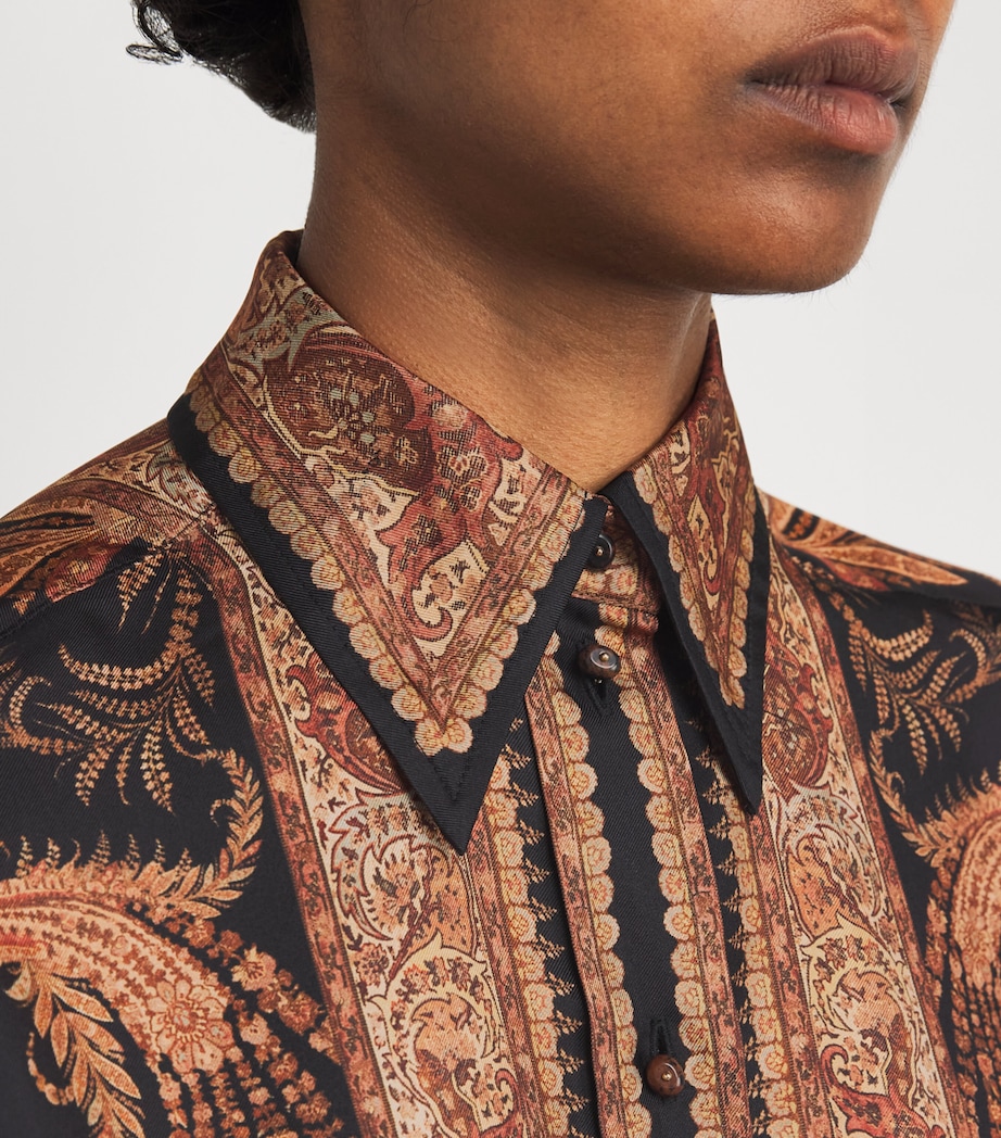 Silk Paisley Hypnotic Shirt BLACK PAISLEY Image 6