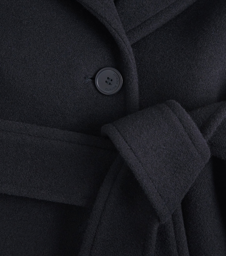 Wool-Blend Trench Coat NAVY Image 5