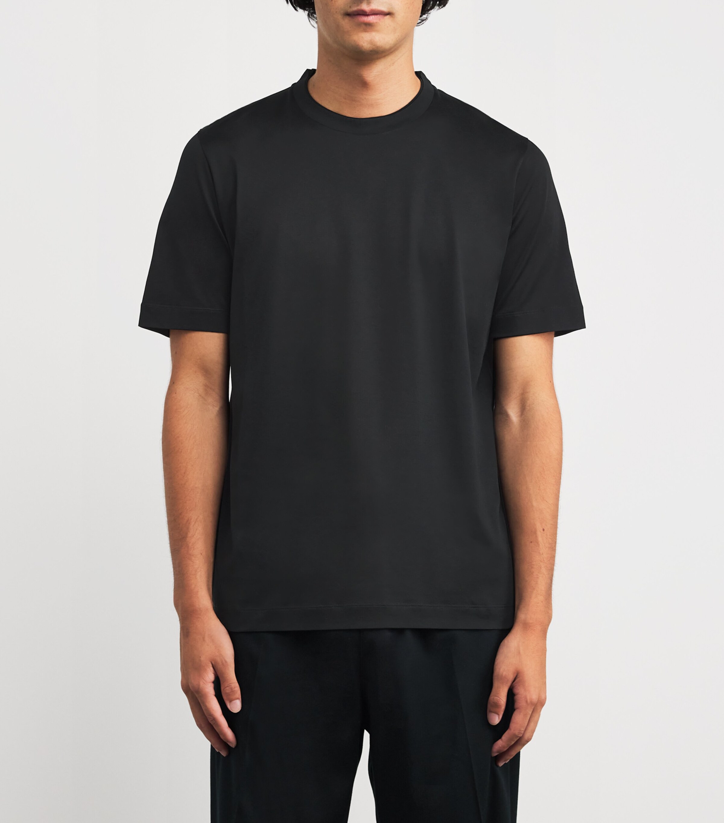 Canali Mens Cotton Crew-Neck T-Shirt Image 3