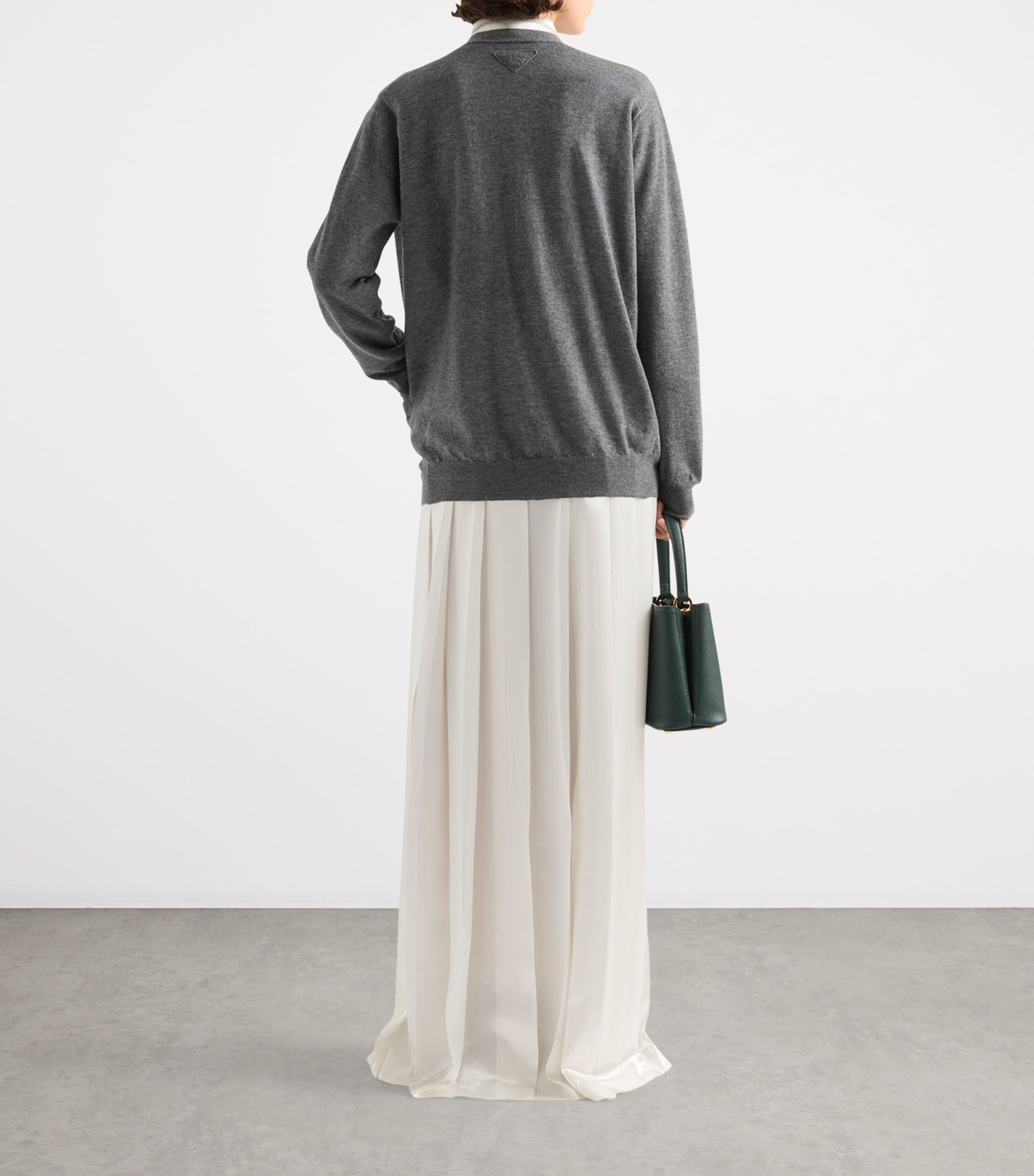 Satin Pleated Maxi Skirt F0009 Image 4