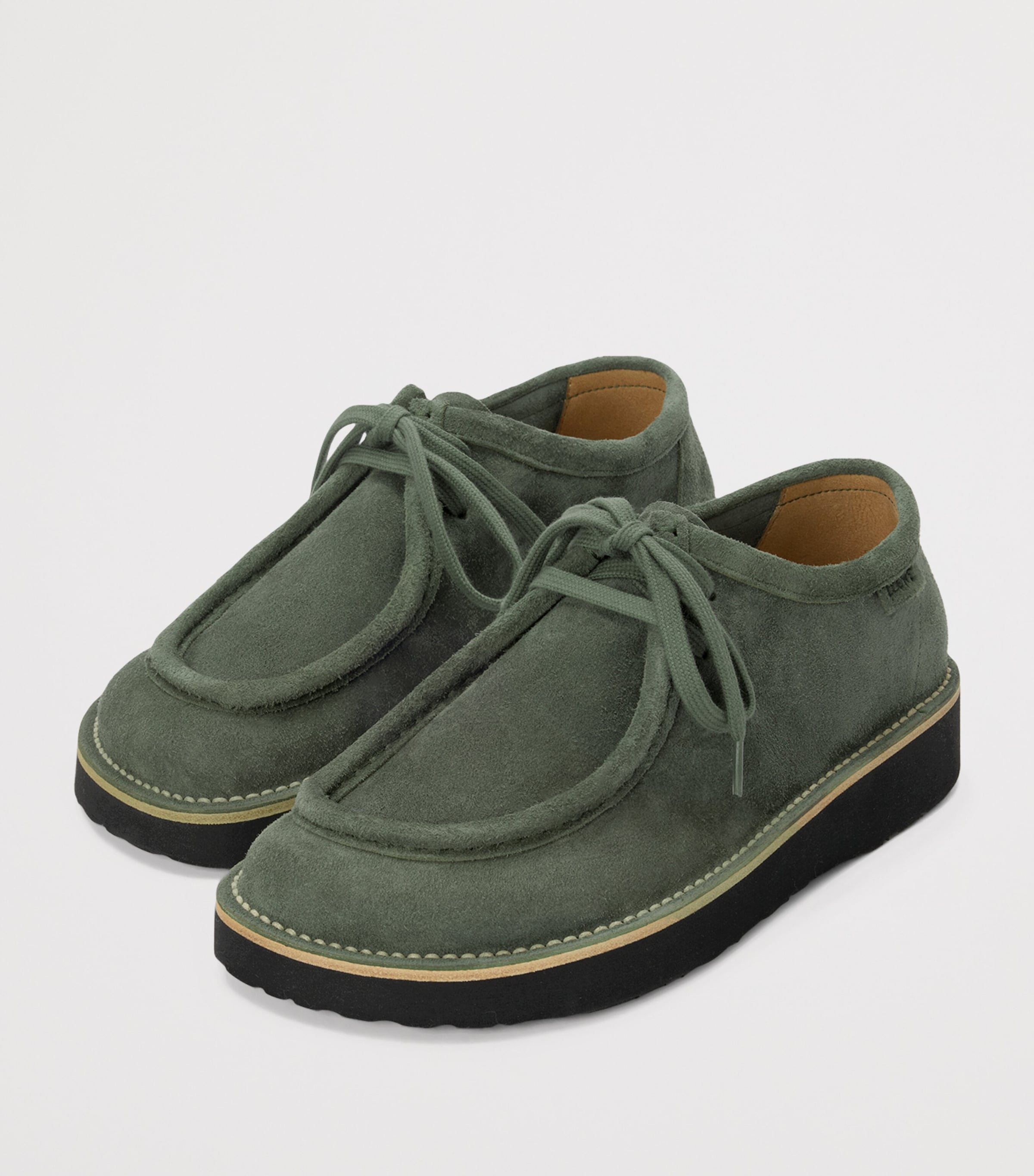 Suede Wide-Toe Faro Shoes SAGE Image 3