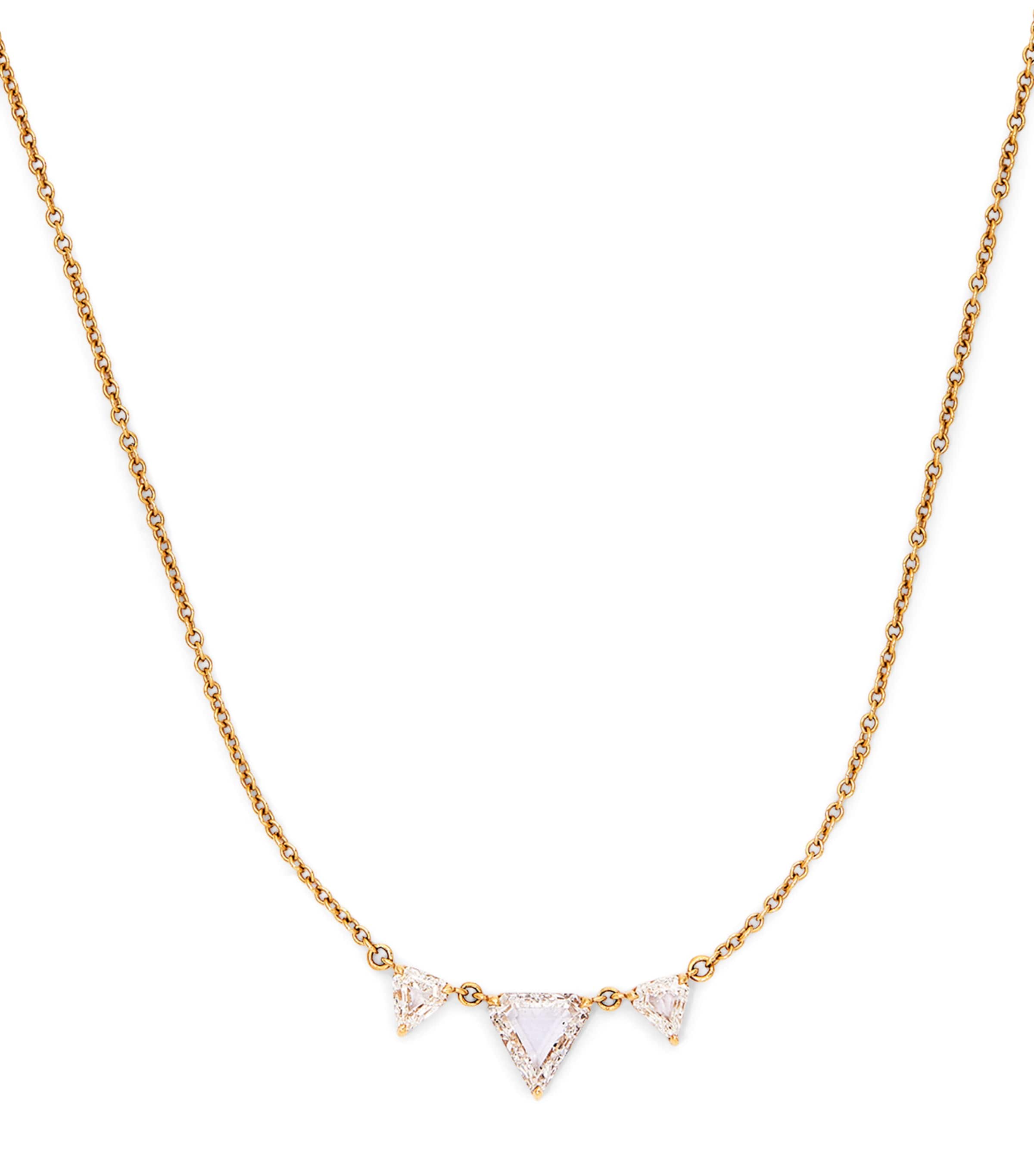 Eva Fehren Yellow Gold And Diamond Prism Necklace
