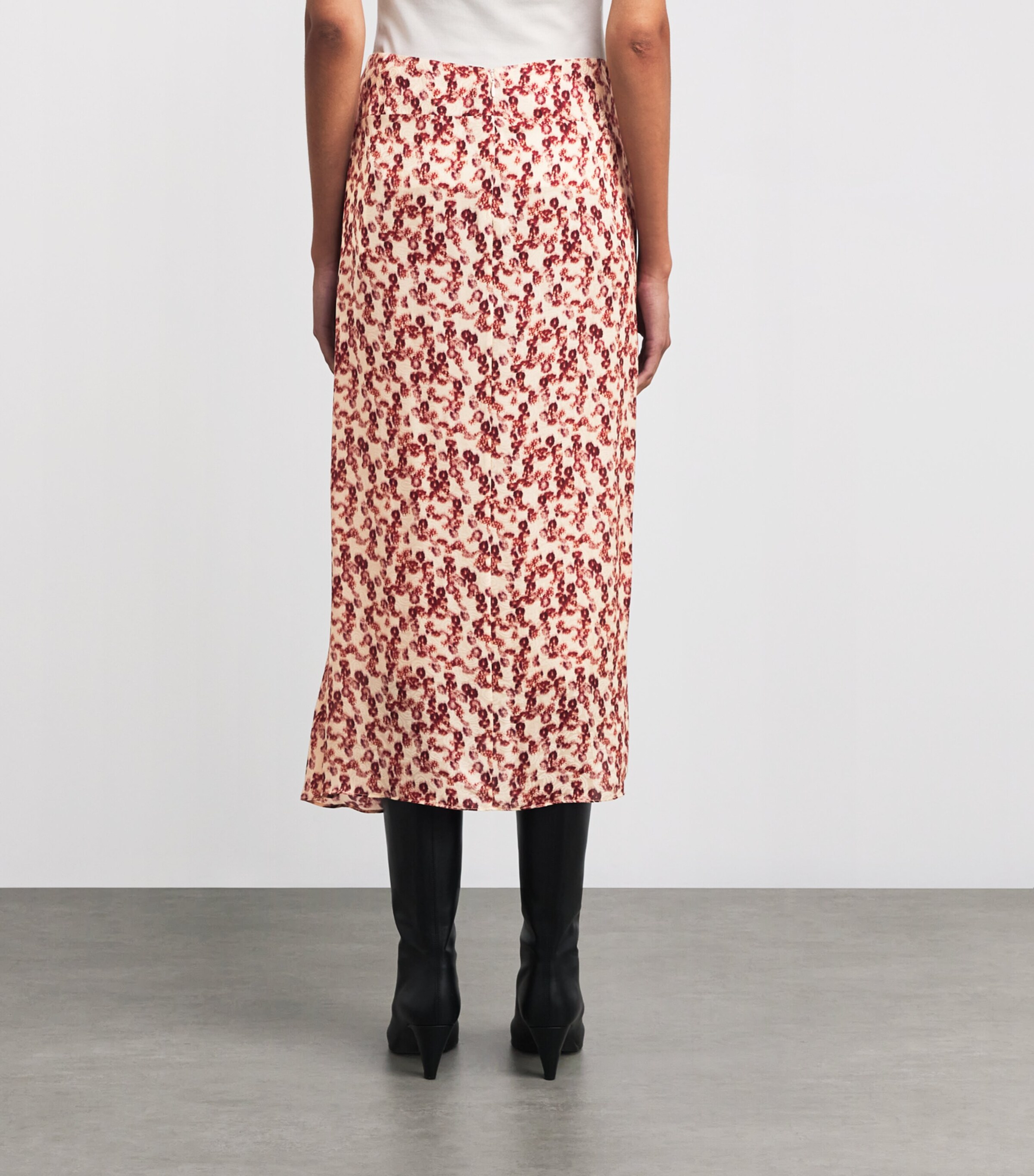 Isabel Marant Red Floral Lisanne Midi Skirt | Harrods US