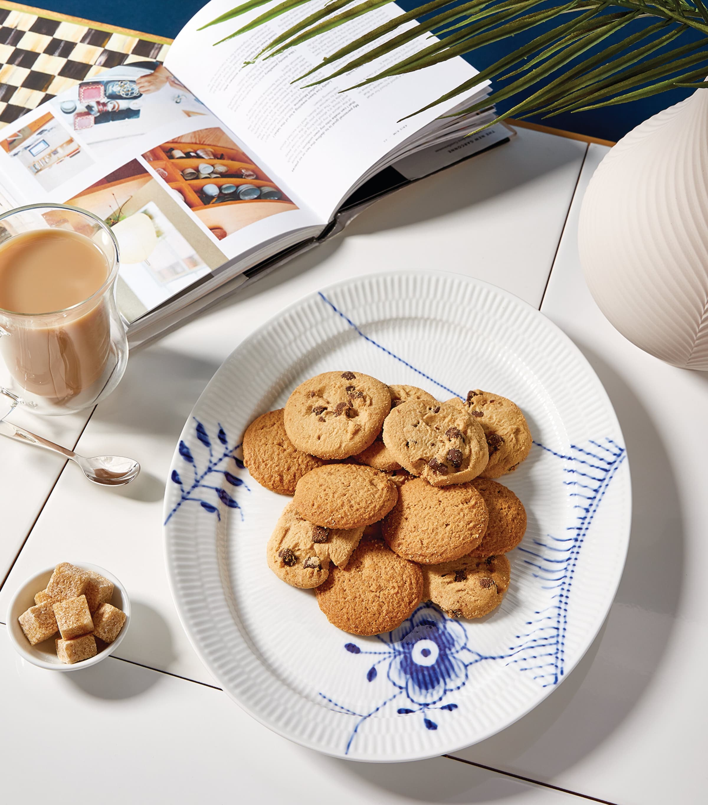 Blue Fluted Mega Oval Dish (34cm) BLUE Image 3