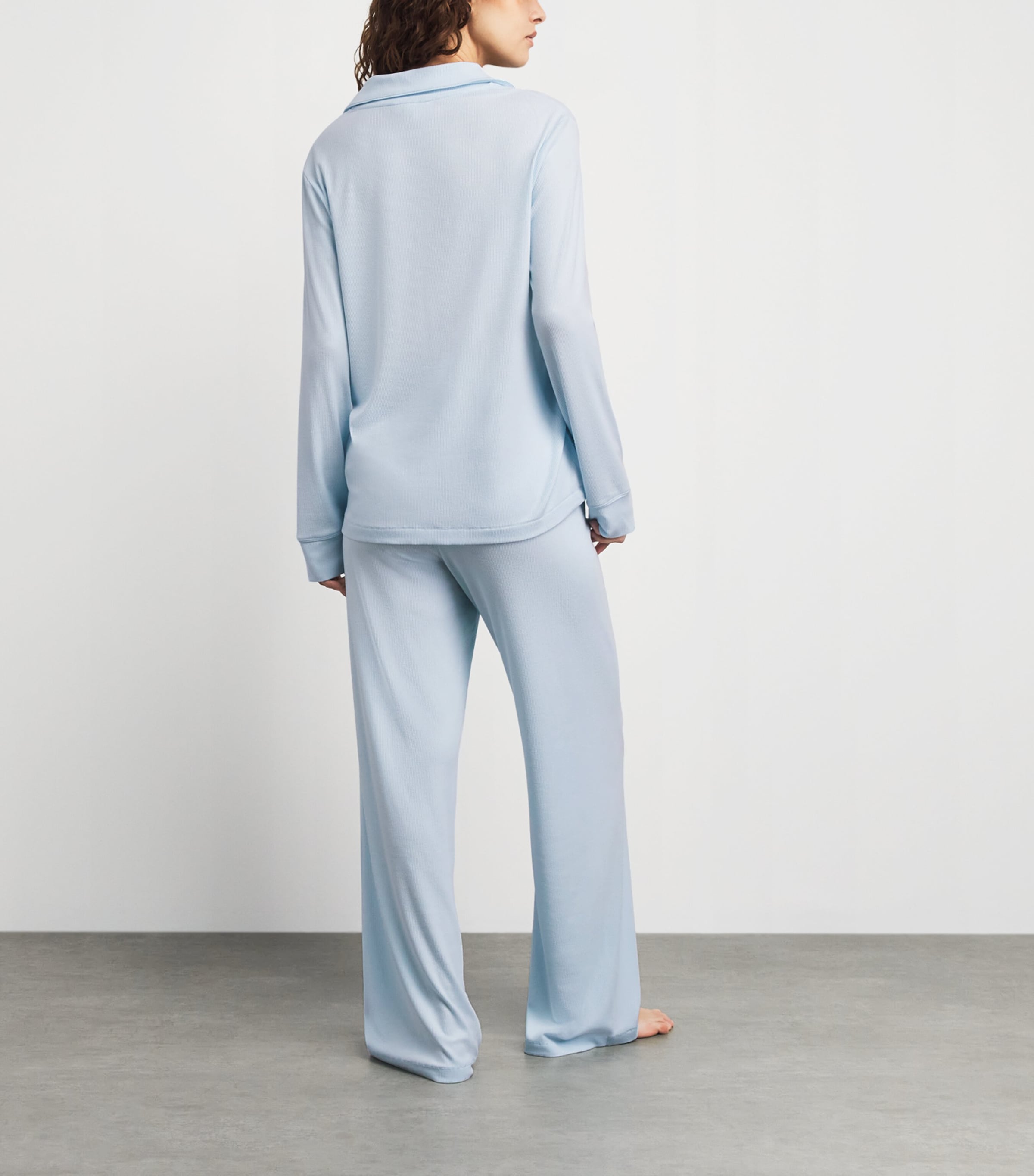 Skims Womens Soft Lounge Pyjama Set Baby Blue Image 4