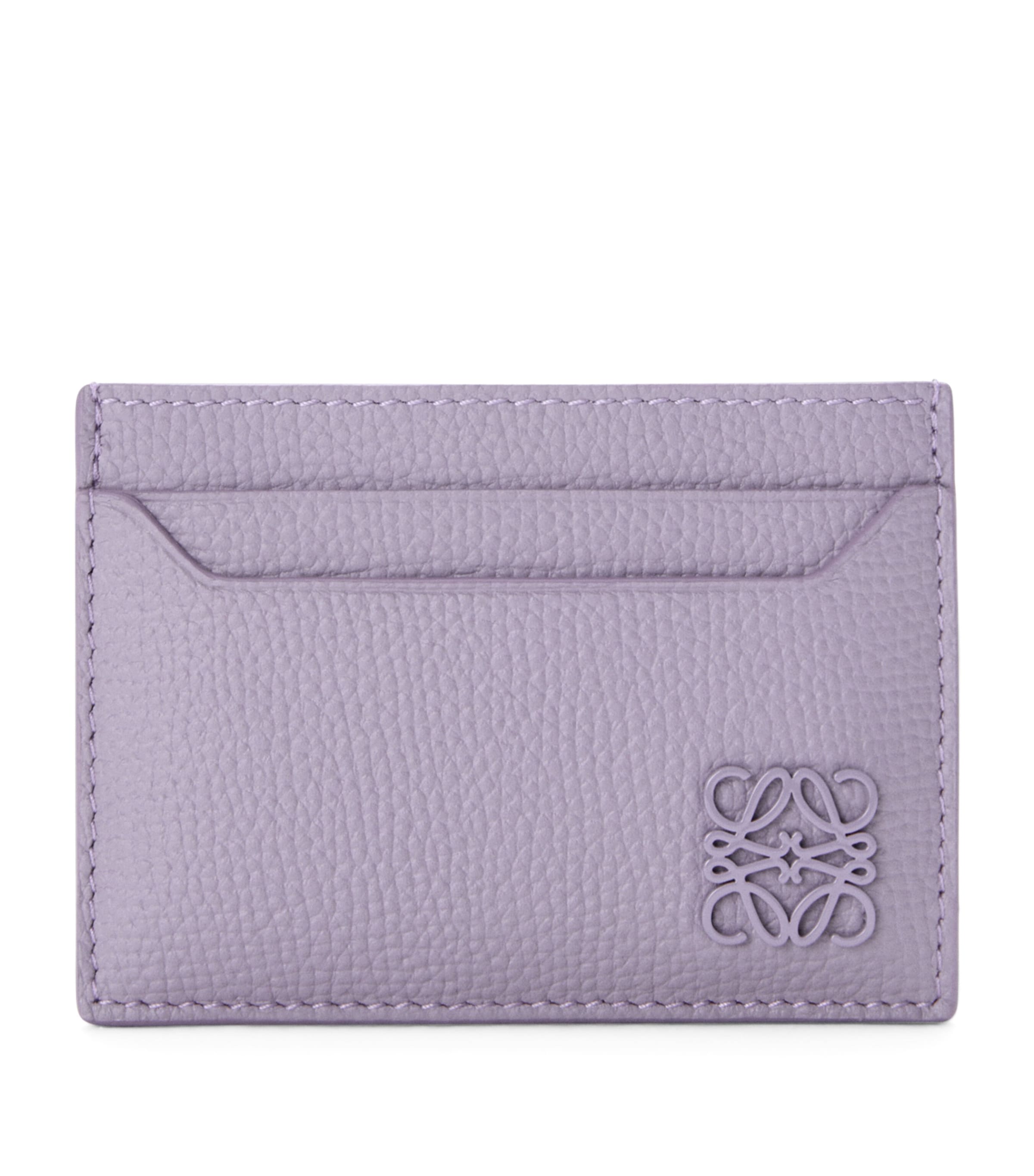 Leather Anagram Card Holder DIRTY MAUVE Image 1