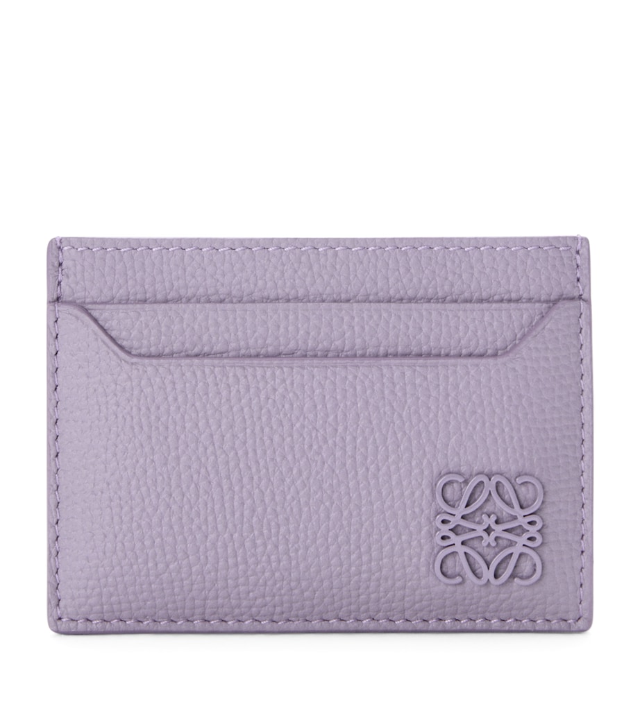 Leather Anagram Card Holder DIRTY MAUVE Image 1