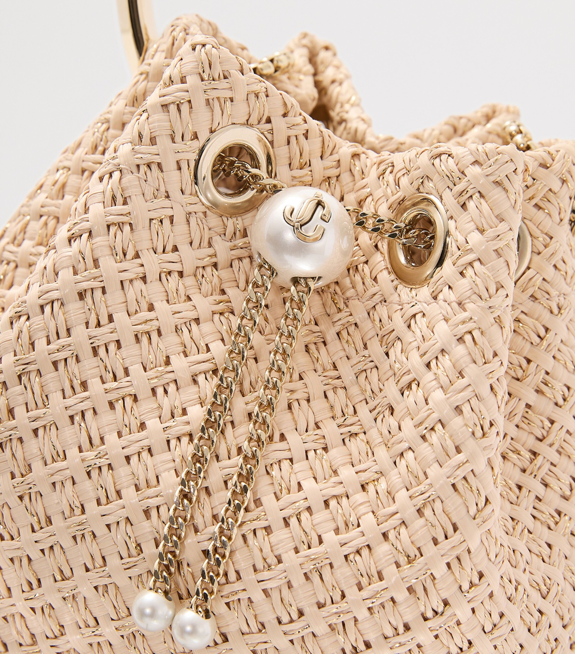 Raffia Bon Bon Top-Handle Bag NATURAL/GOLD/LIGHT G Image 3