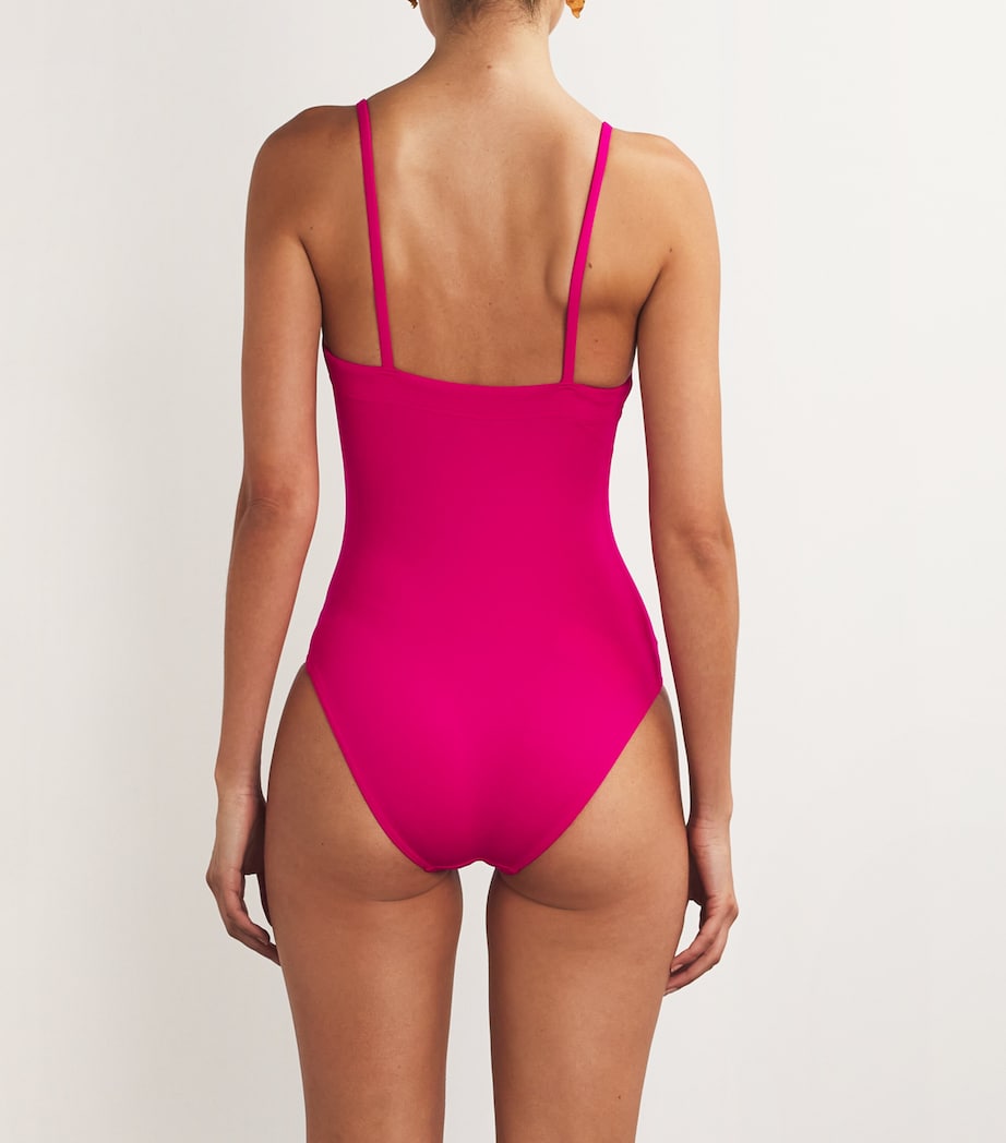 Square-Neck Aquarelle Swimsuit SMILE Image 3