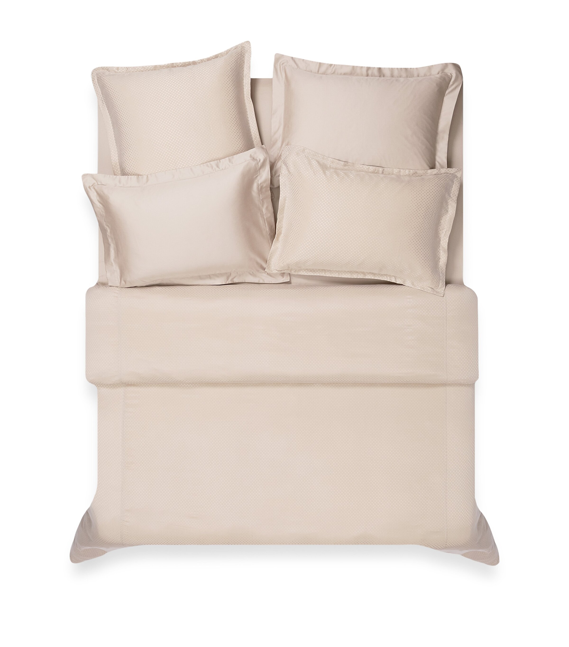 Hamam Organic Cotton Sateen Core Pillowcase Pair (50cm x 70cm) Bone Image 2