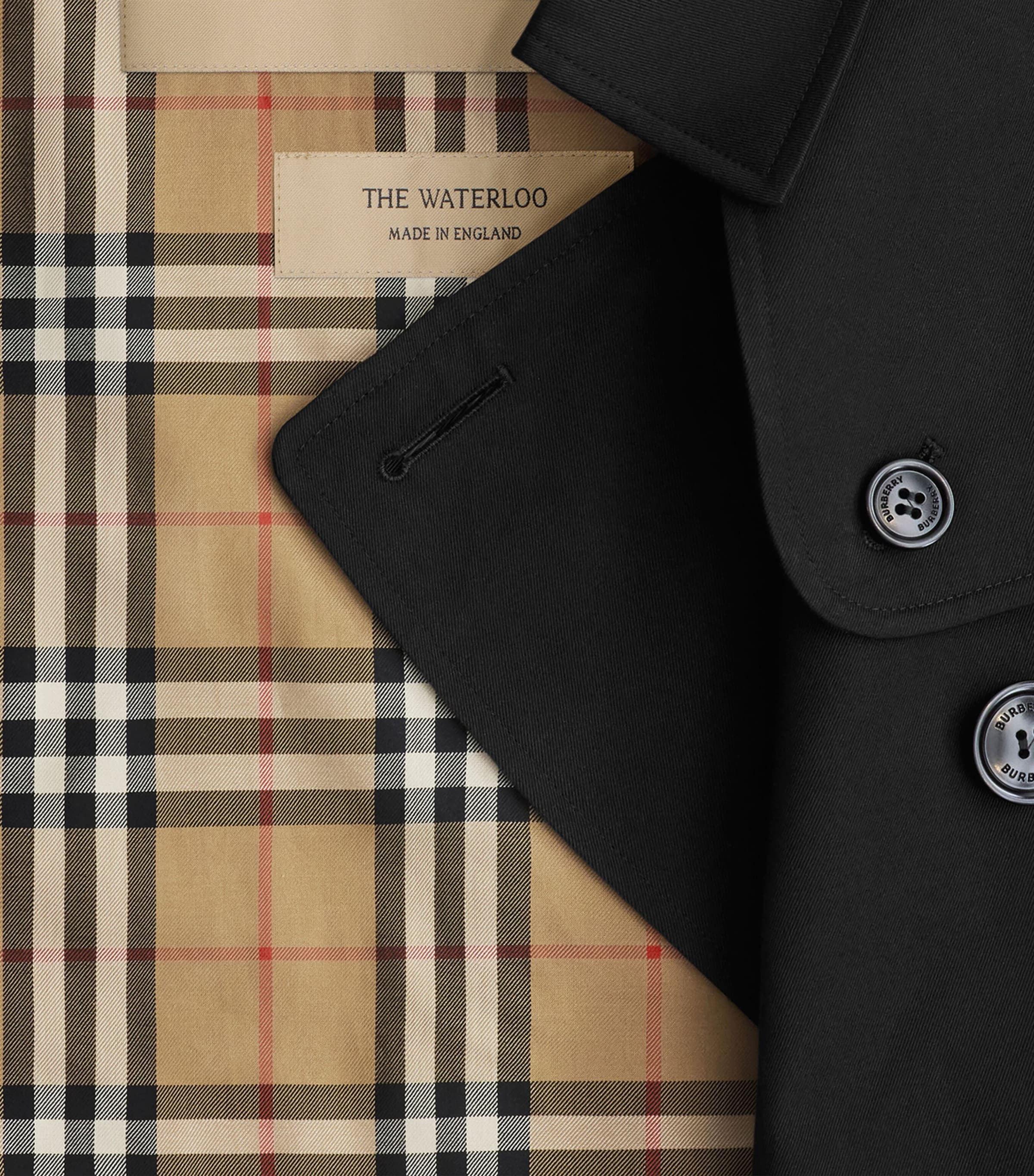 Gabardine Long Waterloo Heritage Trench Coat BLACK Image 7