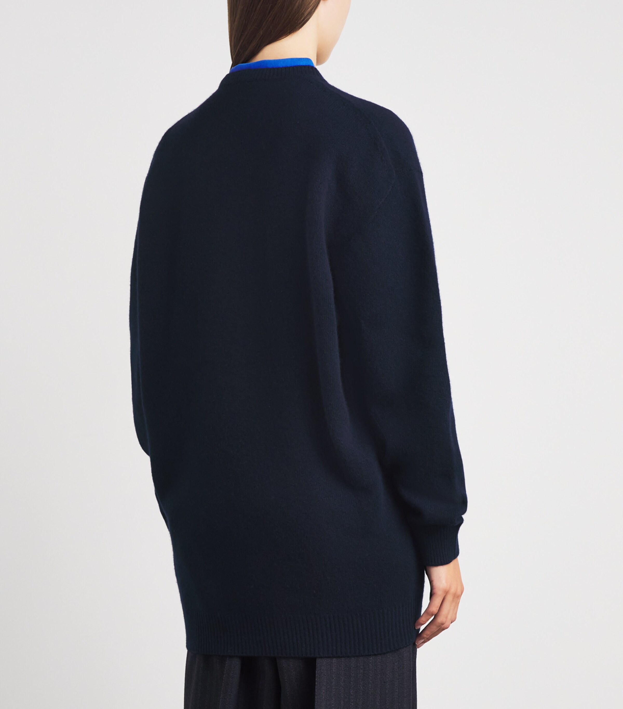 Jil Sander Womens Wool-Cashmere Sweater Ink Image 5