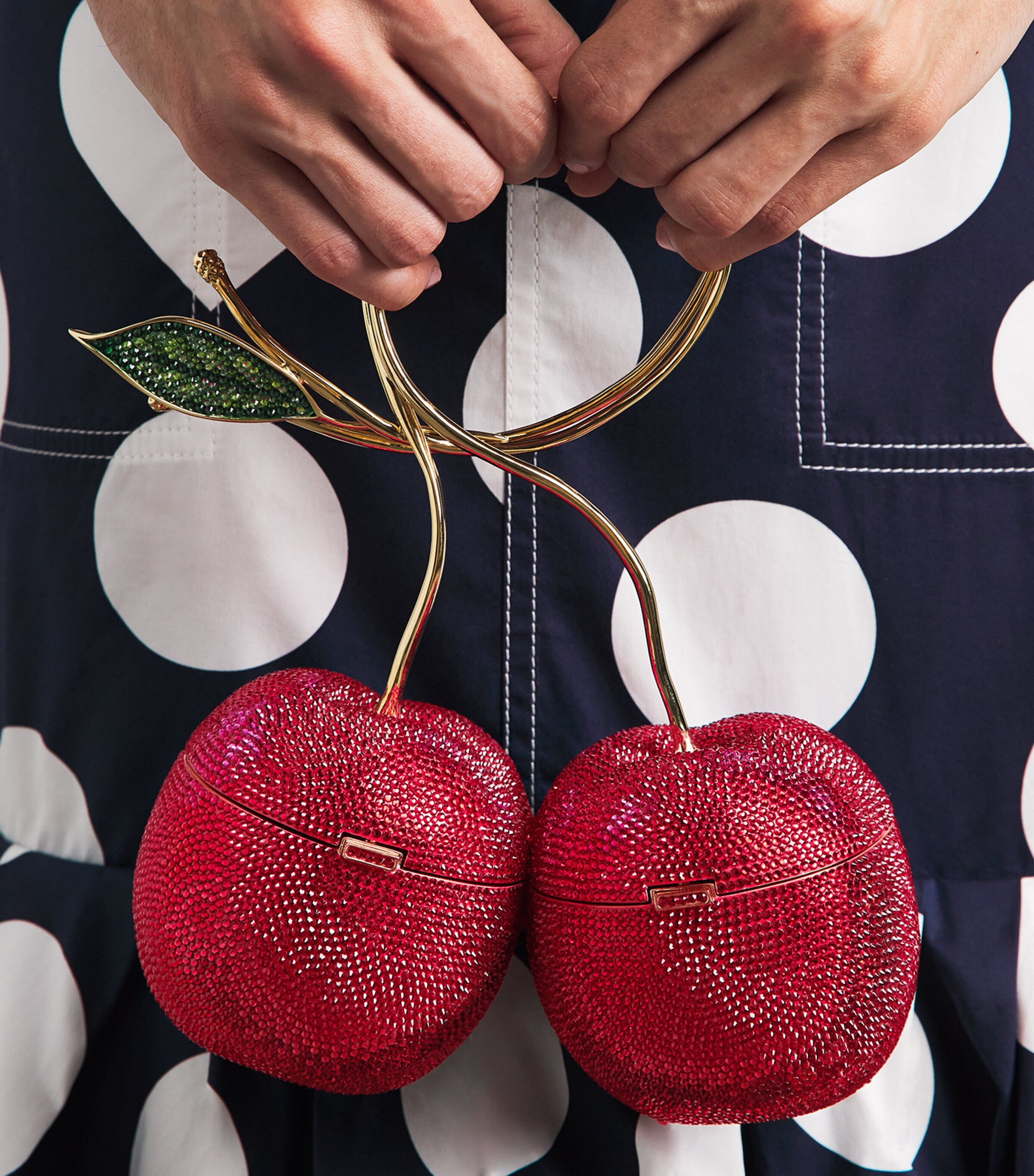 Judith Leiber Embellished Cherry Clutch Bag Clsmt Image 2