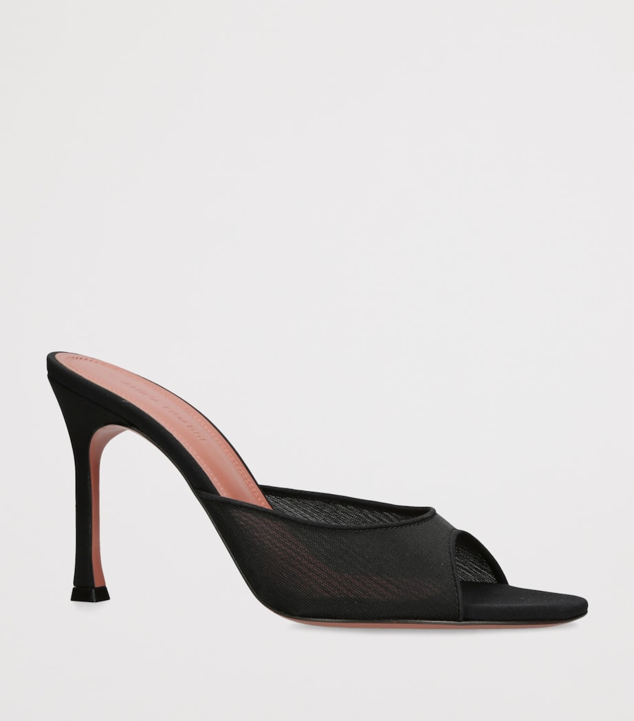 Amina Muaddi Mesh Alexa Mules 95 Black Image 3
