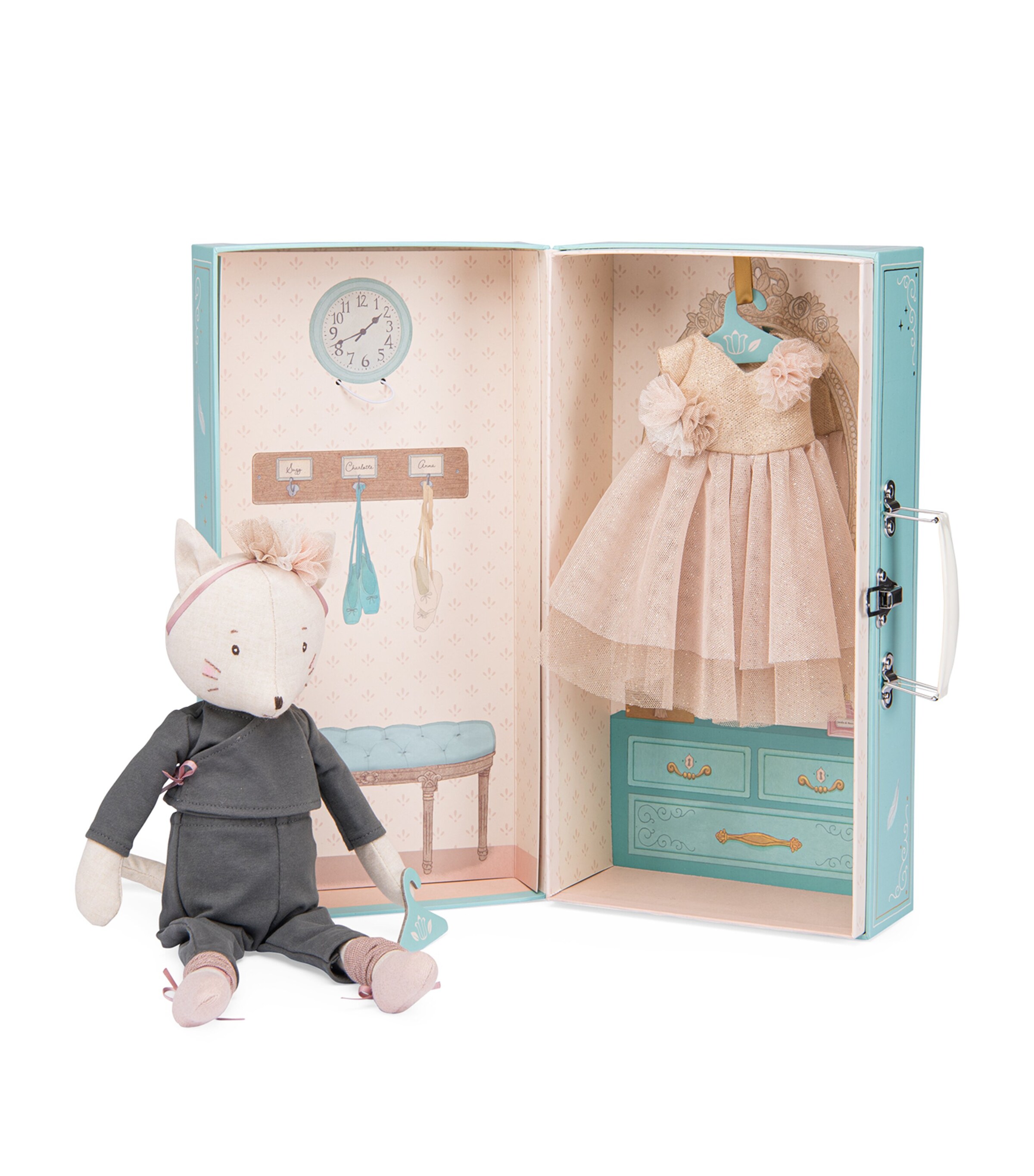 Moulin Roty Celestine Suitcase Wardrobe (18cm) | Toys | Dolls & Dolls Houses Moulin Roty Celestine Suitcase Wardrobe (18cm) | Toys | Dolls & Dolls Houses