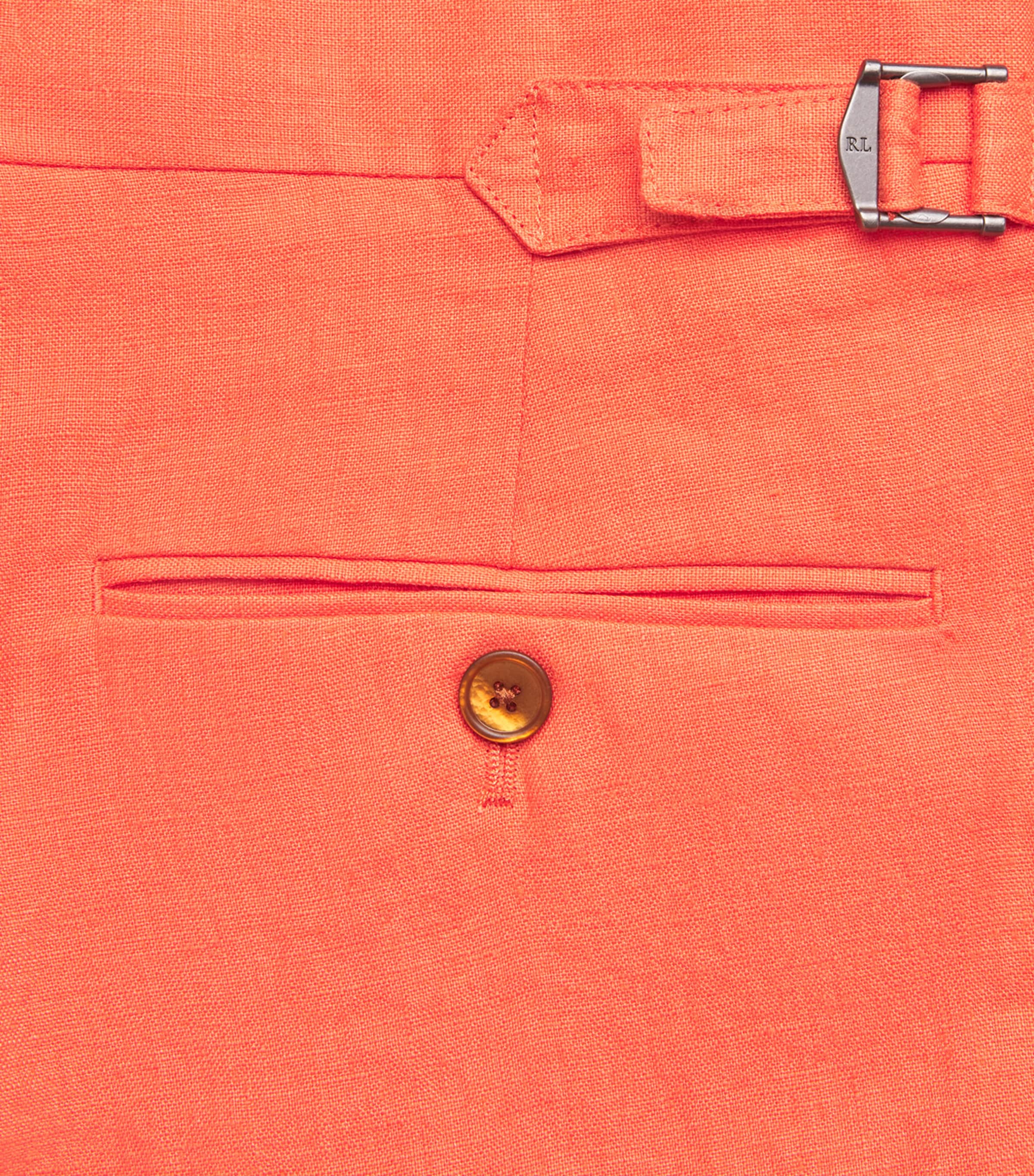 Polo Ralph Lauren Mens Linen Tailored Trousers Spring Melon Image 6