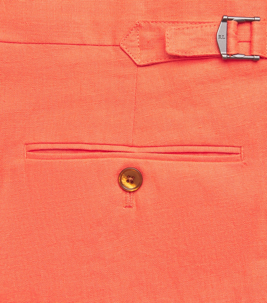 Polo Ralph Lauren Mens Linen Tailored Trousers Spring Melon Image 6