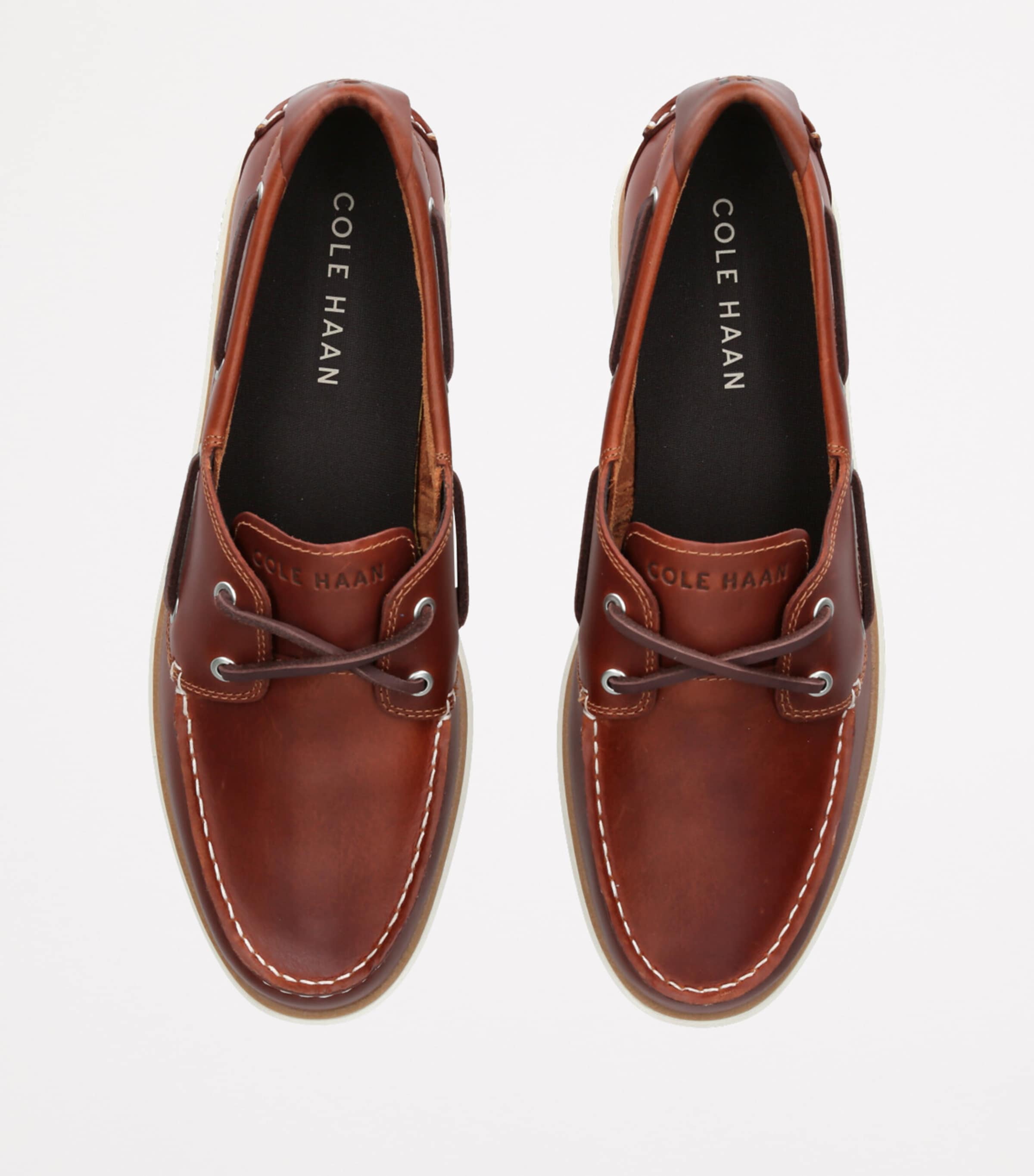 Cole Haan Leather GrandPrø Windward Boat Shoes Tan Image 4