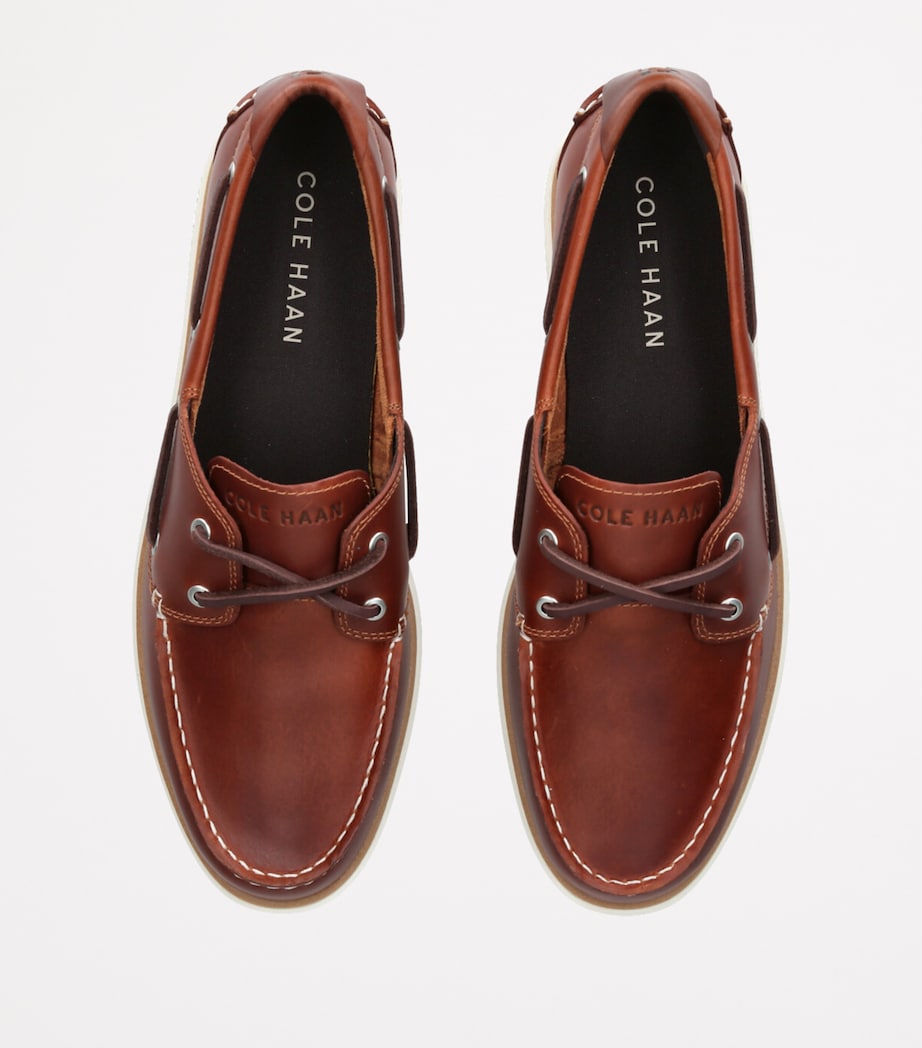 Cole Haan Leather GrandPrø Windward Boat Shoes Tan Image 4