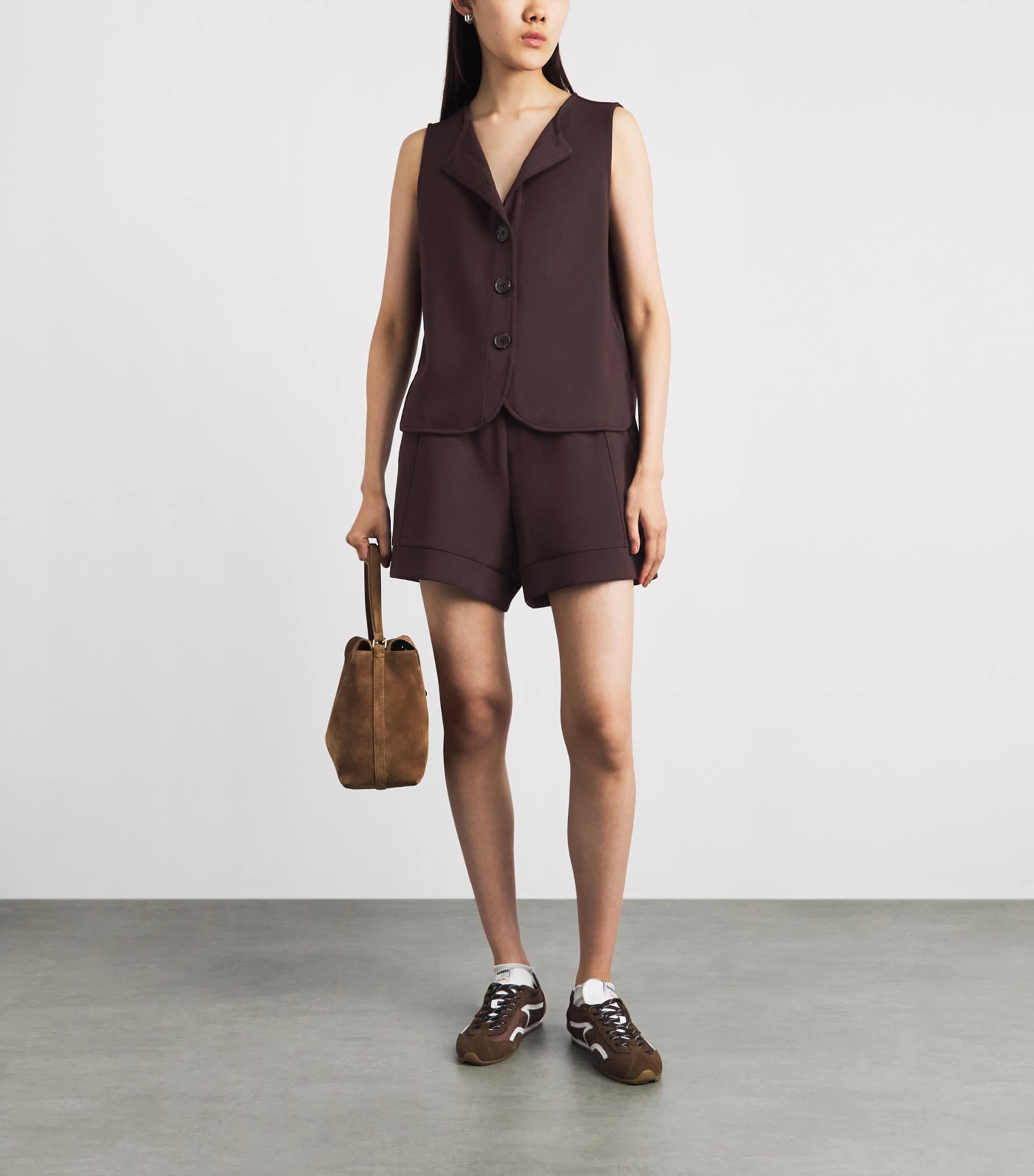 Varley Womens Josie Waistcoat Coffee Bean Image 2
