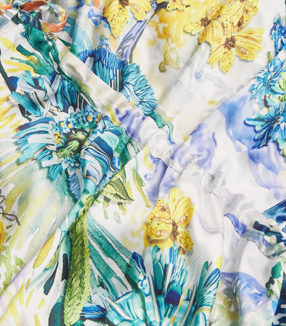 Satin Tie-Waist Taormina Kaftan AVIEMORE WATER Image 5