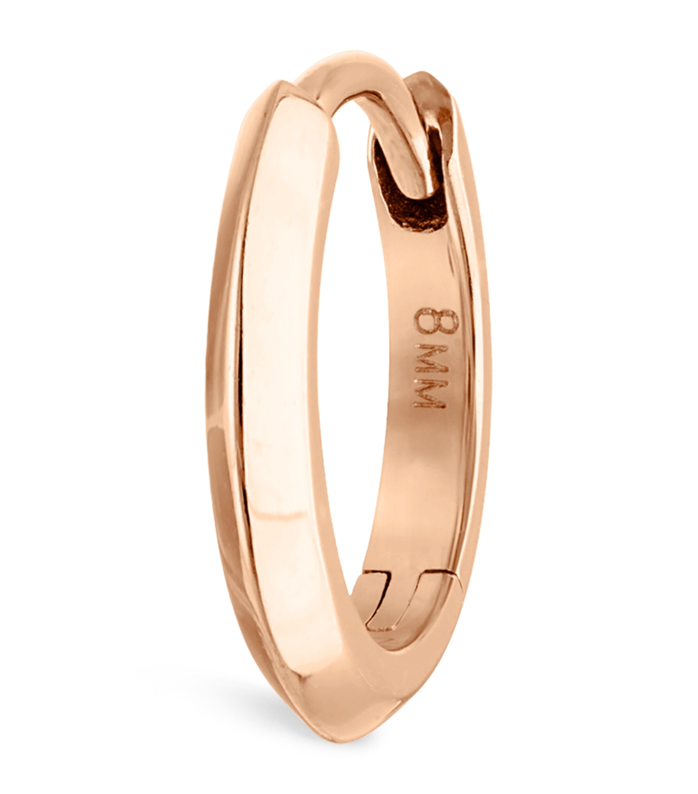 Maria Tash Faceted Metal Vertex Single Hoop Earring In Rose Gold