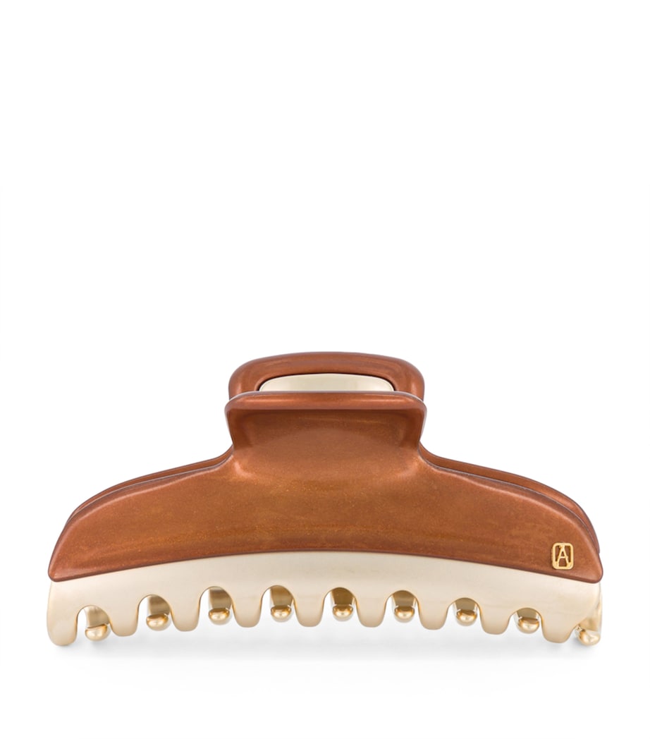 Alexandre de Paris Gold-Plated Claw Hair Clip Pail Brun/or Image 1