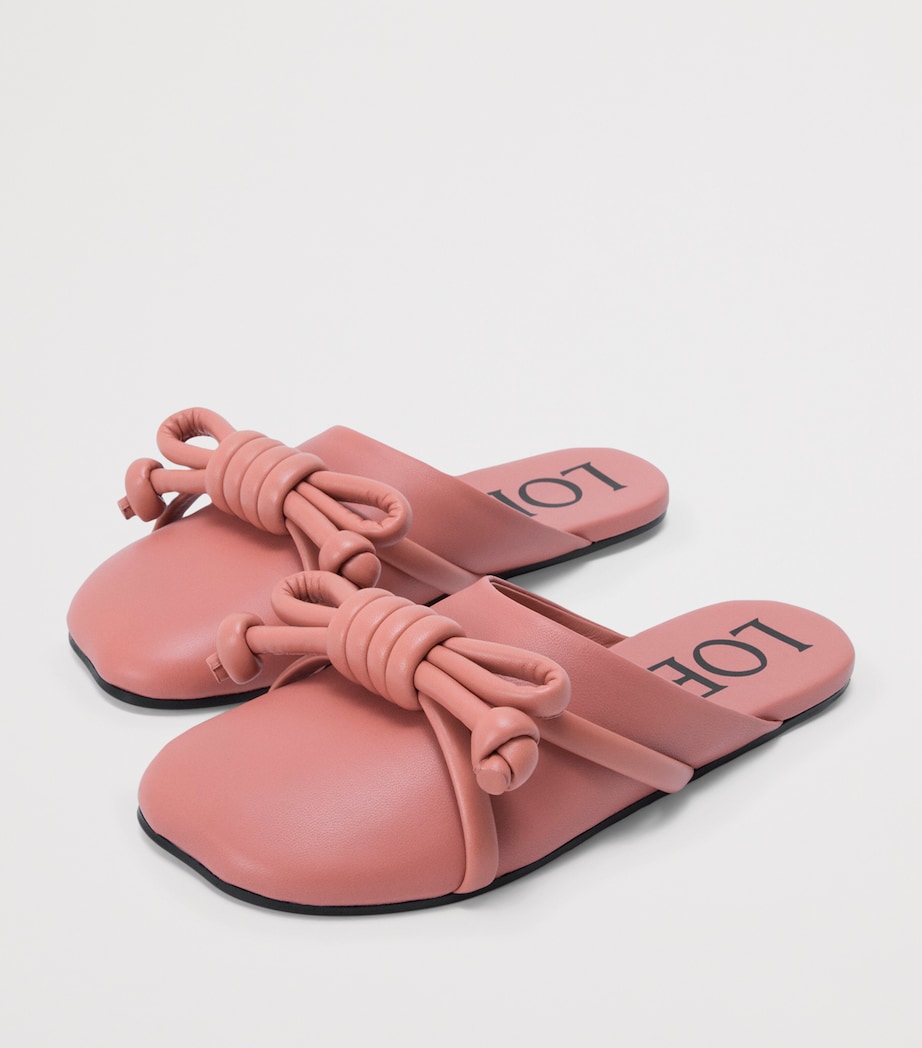 Lambskin Flamenco Knot Mules BLUSH Image 2