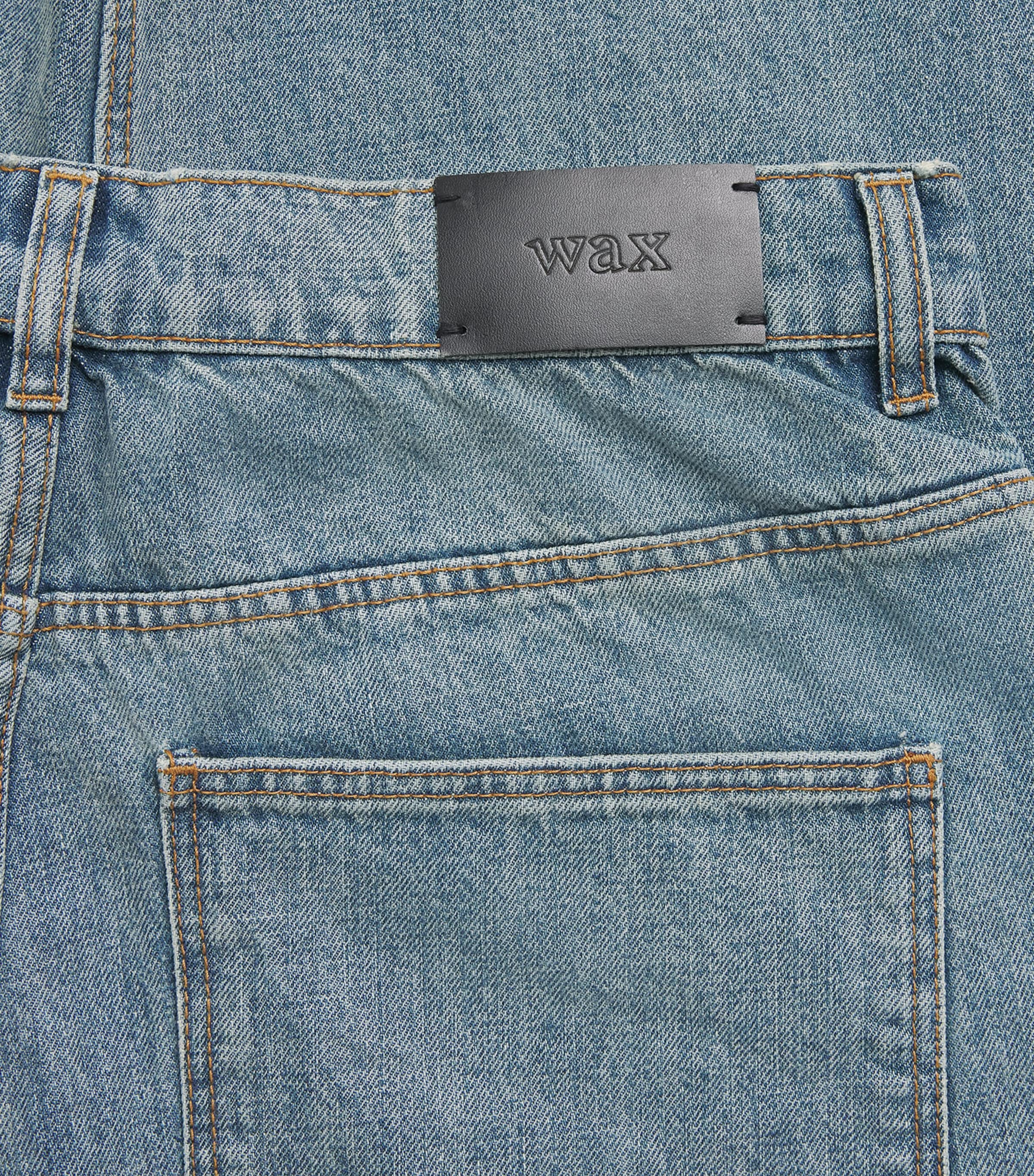 Wax London Mens Straight Felix Jeans Blue Wash Image 6